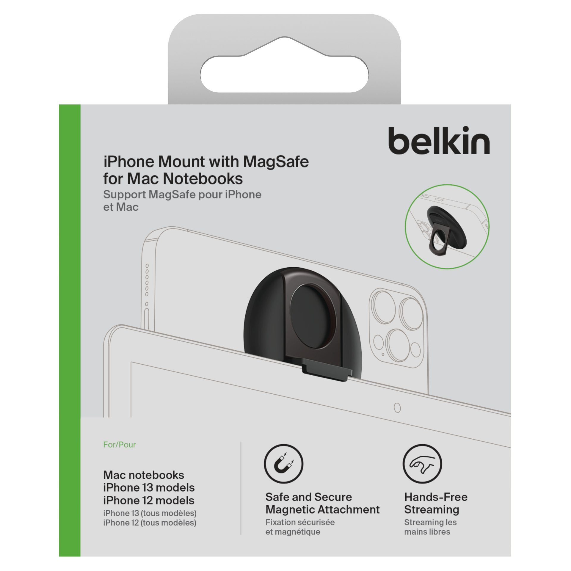 Belkin Smartphone-houder iPhone houder met MagSafe voor MacBooks ook als ringgreep of standaard te gebruiken