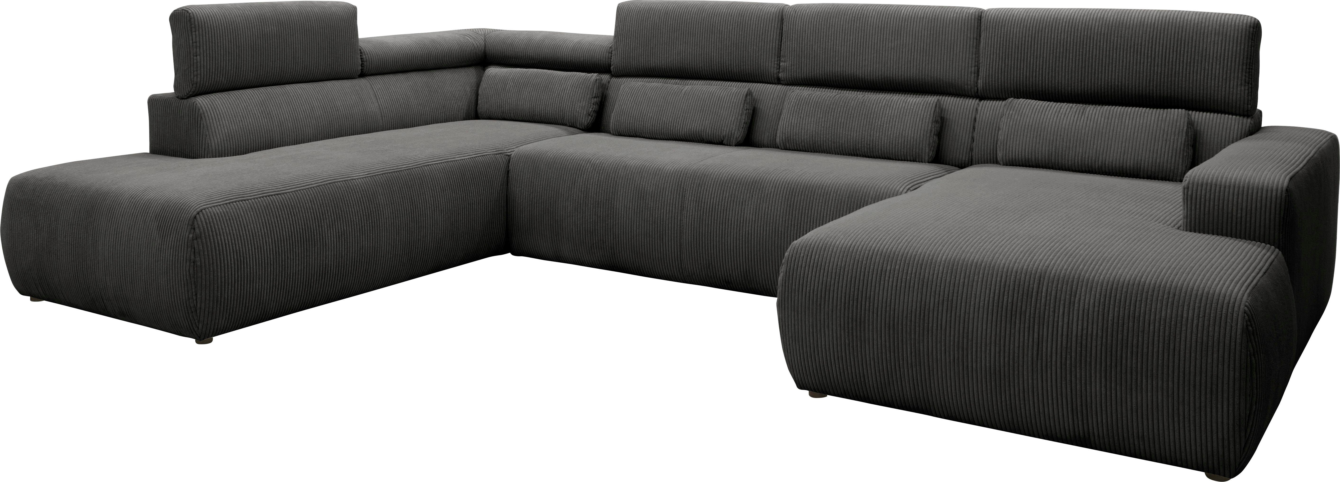 DOMO collection Zithoek Brandon Sitzbelastung 140 kg, mit Nierenkissen, U-Form met hoofdsteunverstelling, optionele zitdiepteverstelling, u-vorm