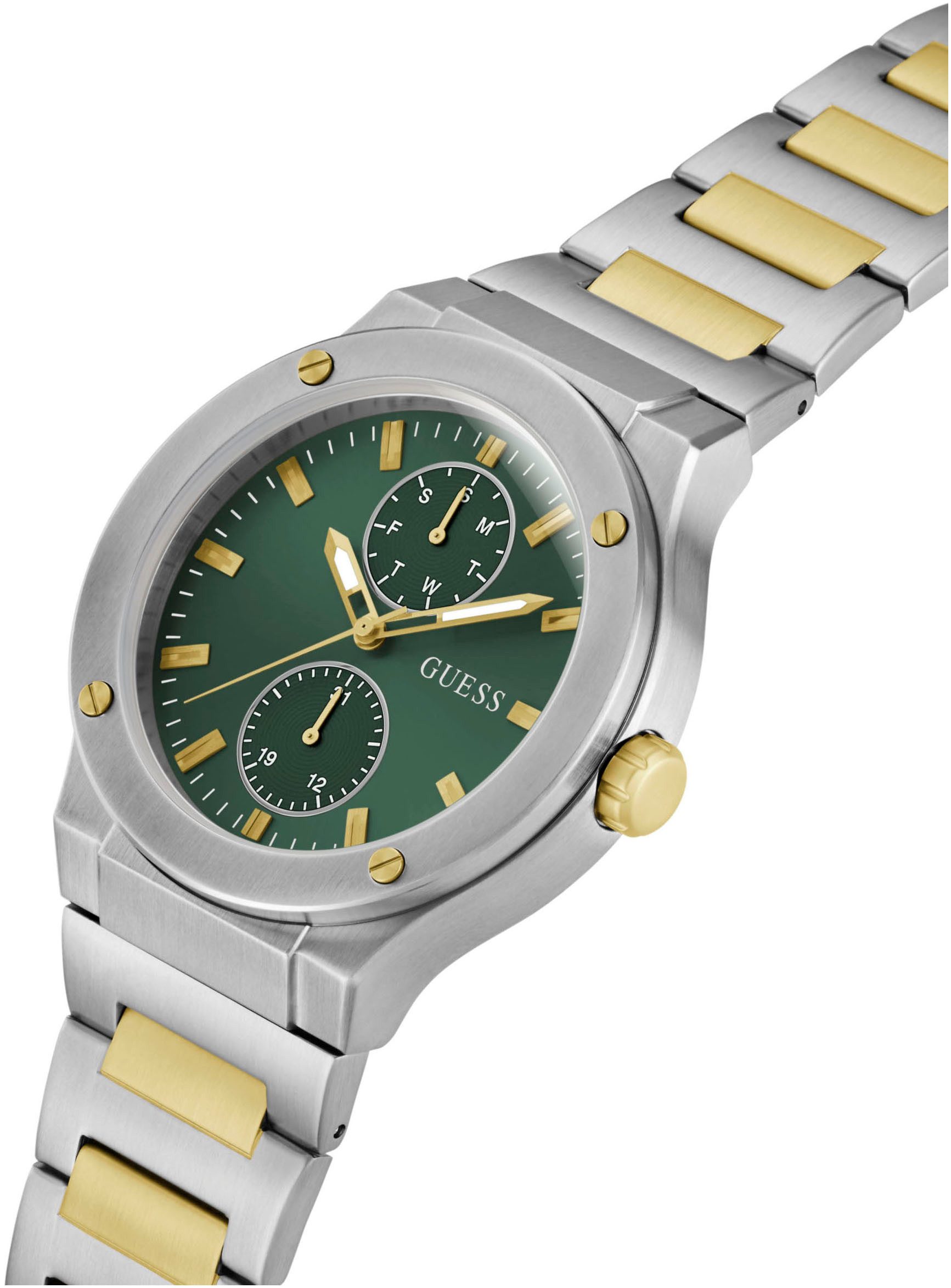 Guess Multifunctioneel horloge Jet Quartzhorloge, horloge, herrenuur, datum, roestvrijstalen band, mineraalglas