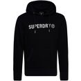superdry hoodie sd-vintage corp logo work hood zwart