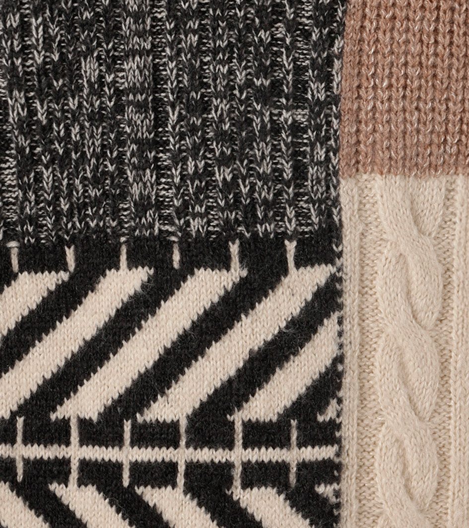 Aniston CASUAL Gebreide trui in kleurharmonisch patchpatroon - nieuwe collectie