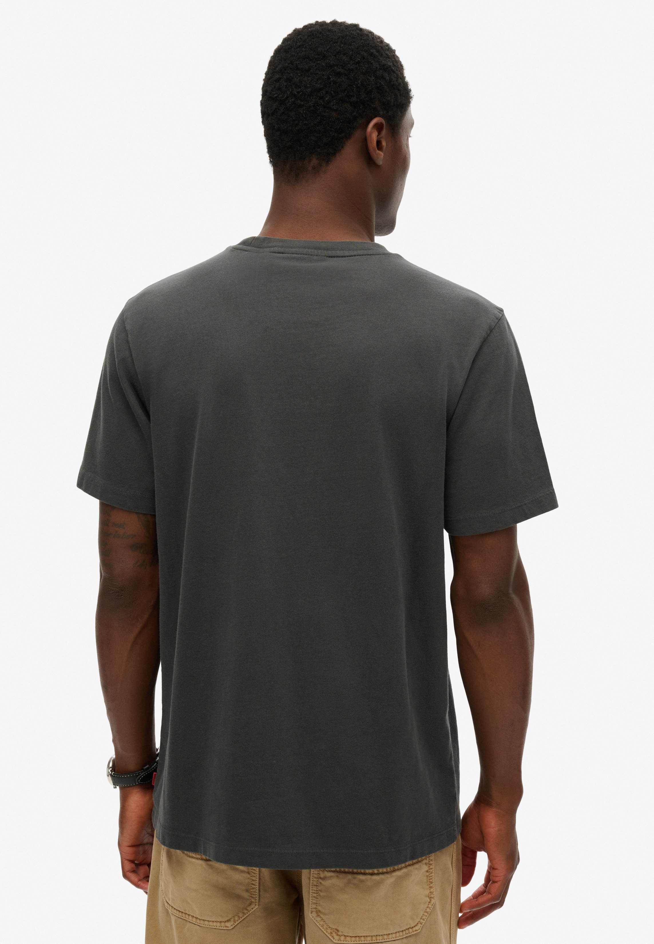 Superdry Shirt met ronde hals MICRO LOGO T SHIRT