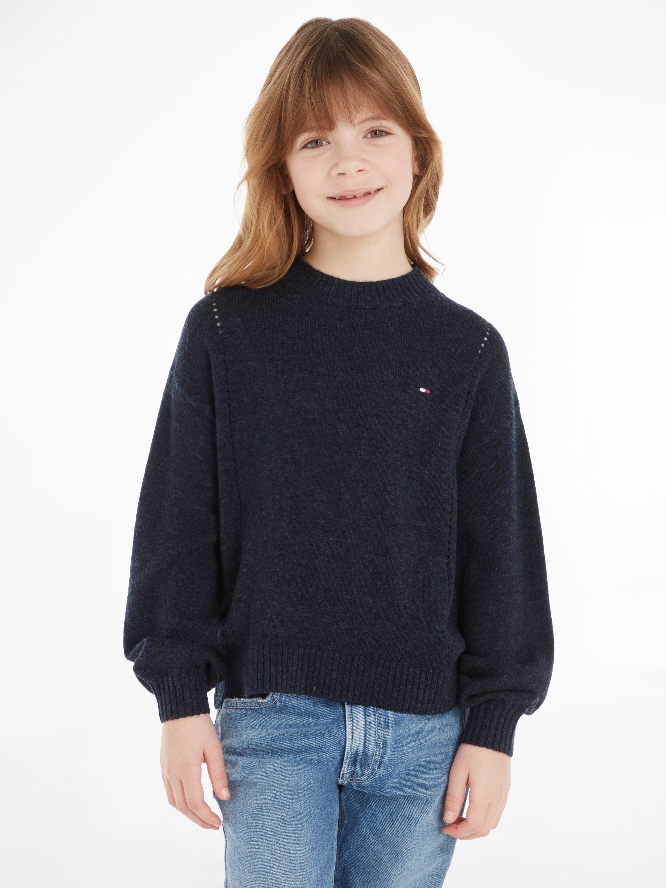 Tommy Hilfiger Trui met ronde hals ESSENTIAL SOFT WOOL CNK SWEATER gemaakt van zachte wol, duurzaam,...