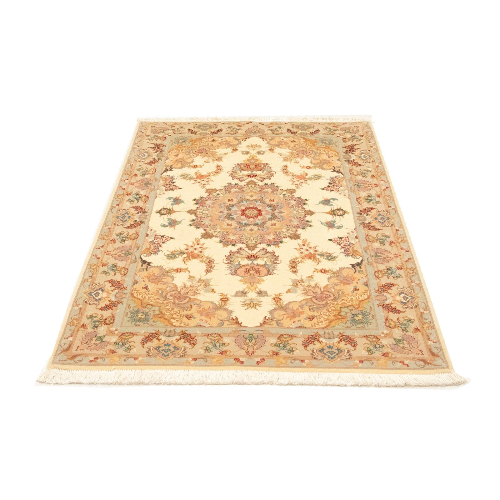 morgenland Vloerkleed Täbriz 50 Raj vloerkleed met de hand geknoopt beige handgeknoopt