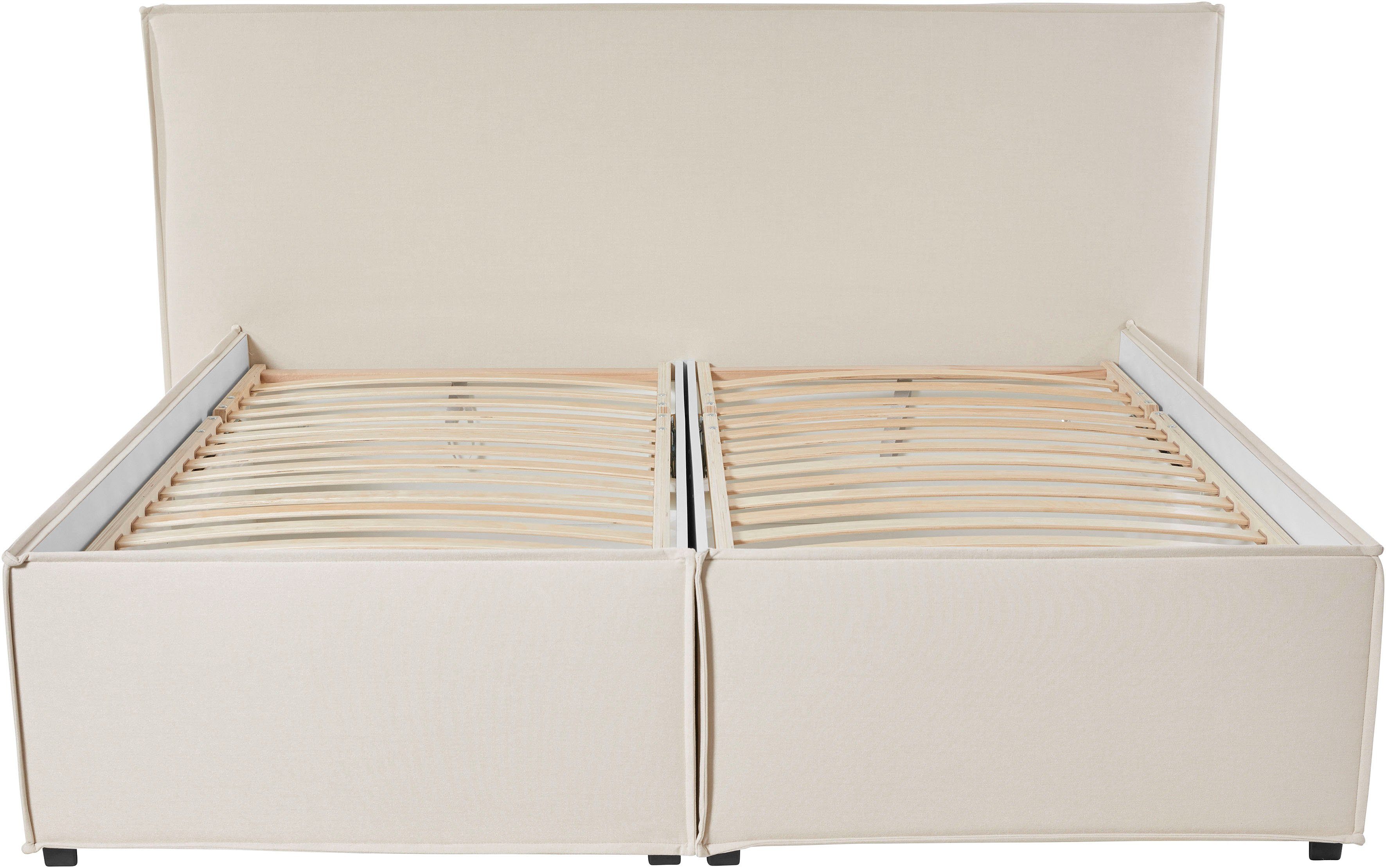 LeGer Home by Lena Gercke Gestoffeerd bed Isaline naar keuze zonder matras of met 3 matrassoorten, hoofdbordhoogte 107 cm