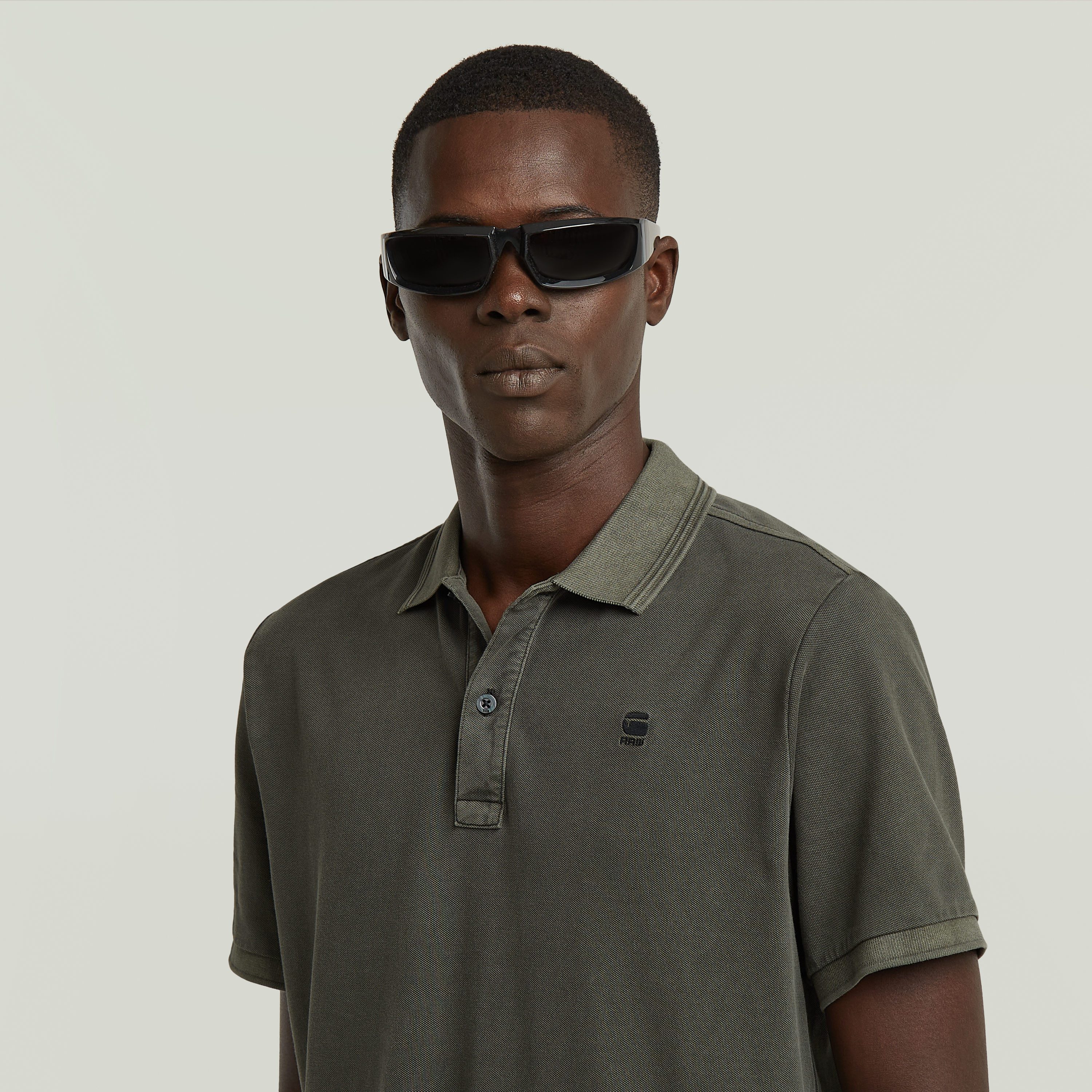 G-Star RAW Poloshirt Dunda slim fit Logo-embossing op de borst