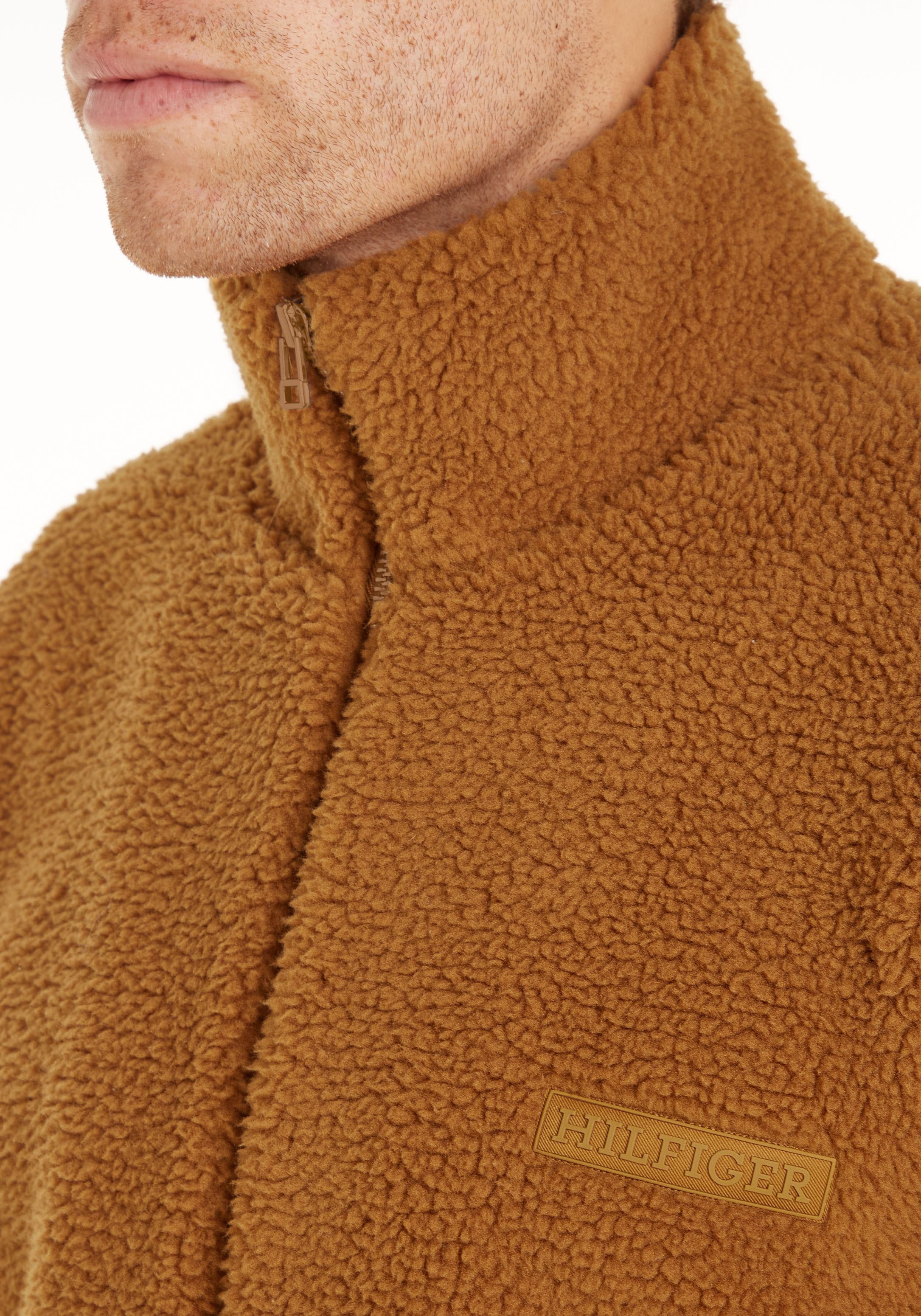Tommy Hilfiger Sweatvest MONOTYPE TEXTURED FLEECE ZT van gestructureerd teddy-fleece