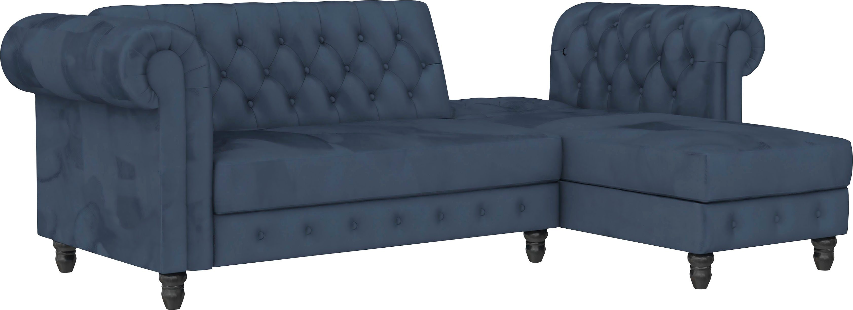 Dorel Home Hoekbank Felix, L-model, 241 cm (ligoppervlak108x195 cm), récamier verwisselbaar,