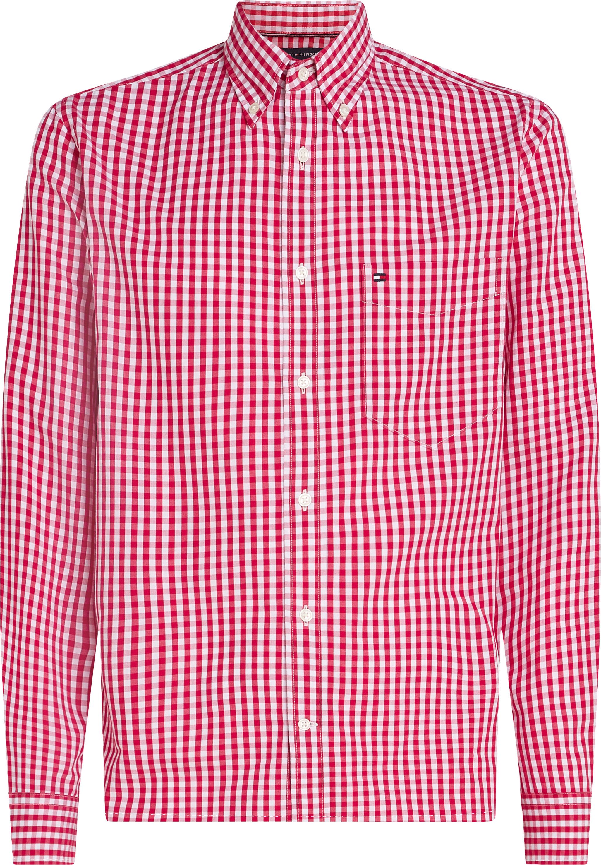 Tommy Hilfiger Overhemd met lange mouwen FLEX POPLIN GINGHAM SHIRT