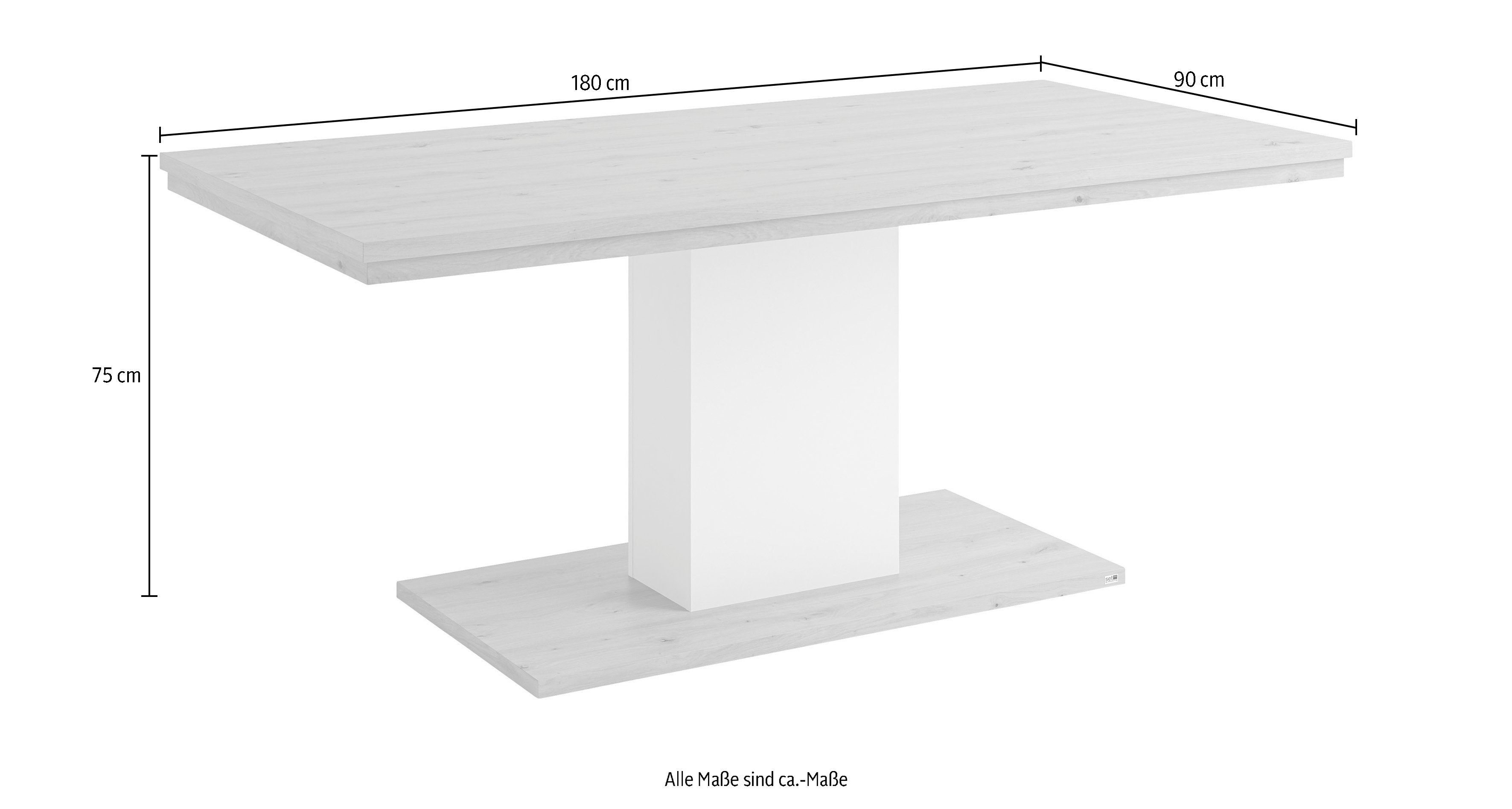 set one by Musterring Eettafel Lancaster Naar keuze in 2 kleuren, afm. (BxHxD in cm) 180 x 75x 90 cm