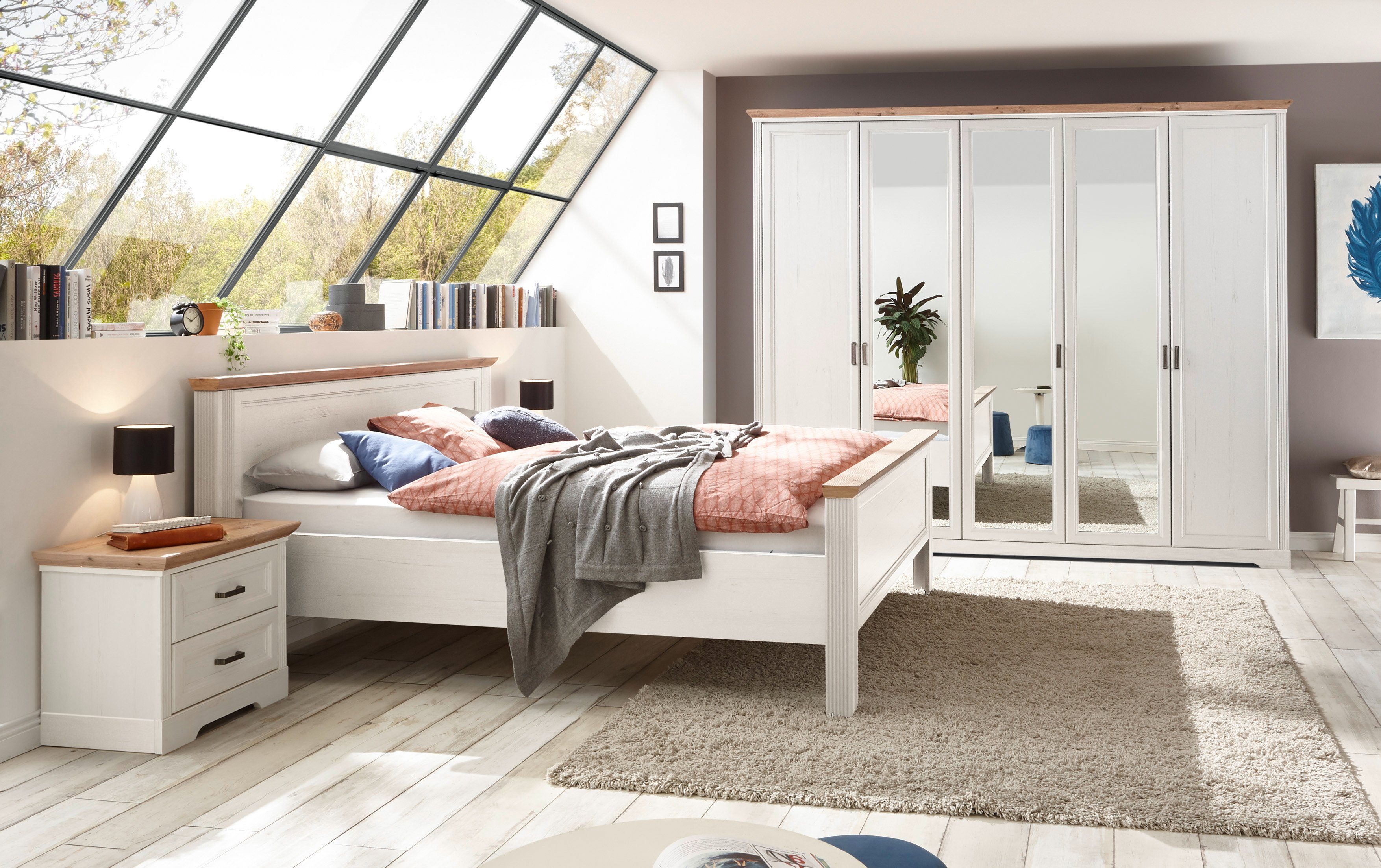 Schlafkontor Nachtkastje Jasmin II in landelijke stijl