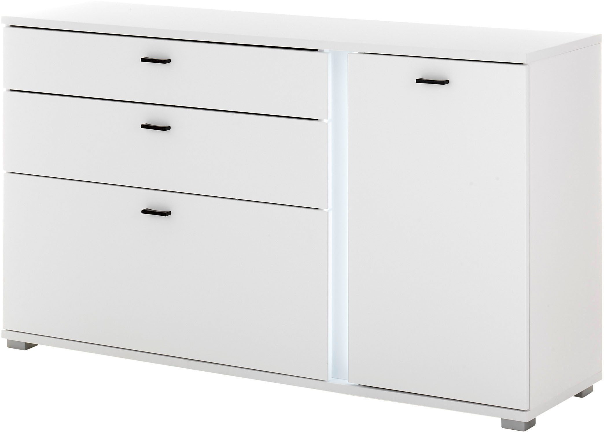 INOSIGN Dressoir Long Island in moderne trendkleur, inclusief verticale verlichting, breedte 150 cm (1 stuk)