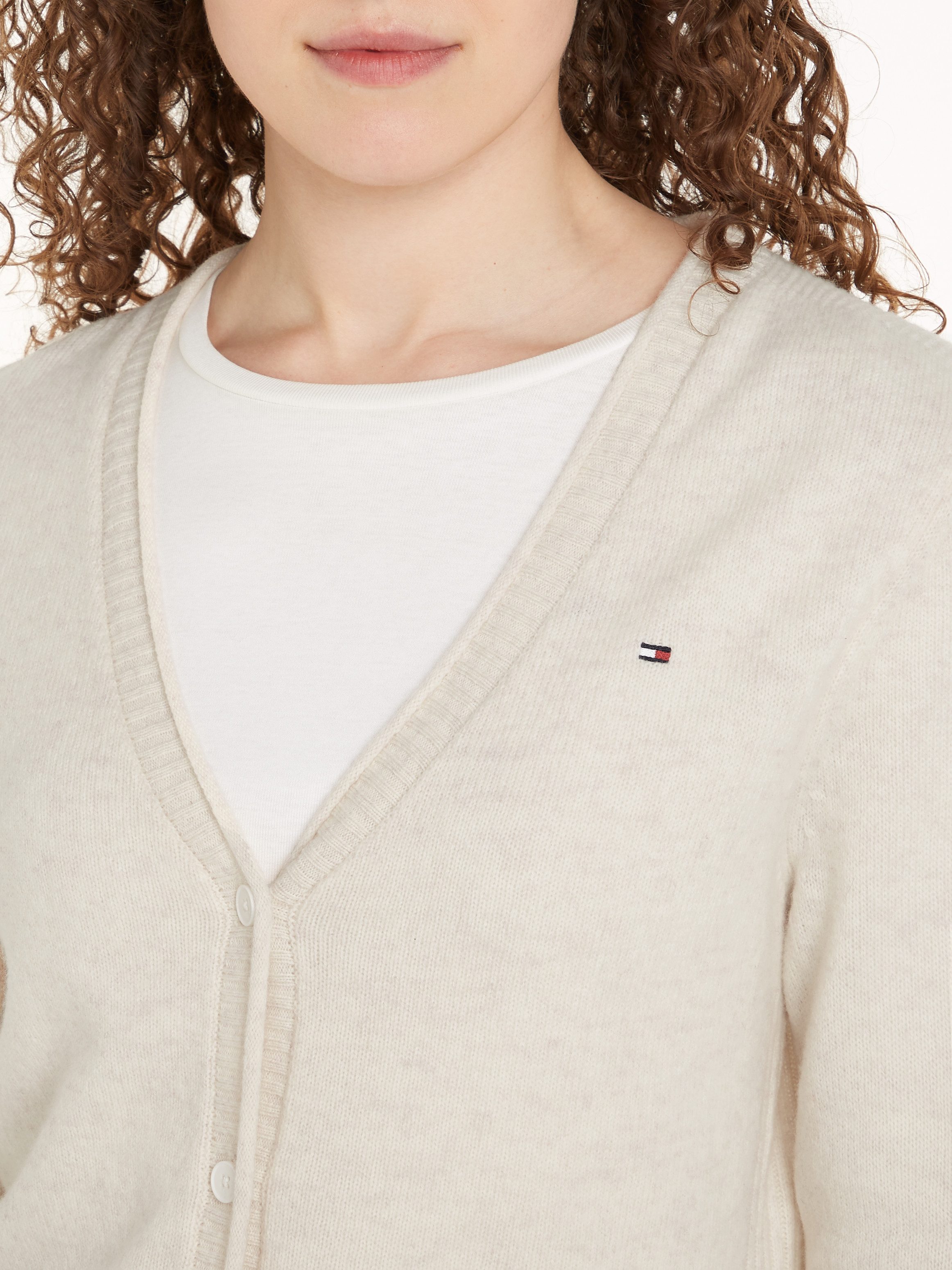 Tommy Hilfiger Vest SOFT WOOL V-NK CARDIGAN