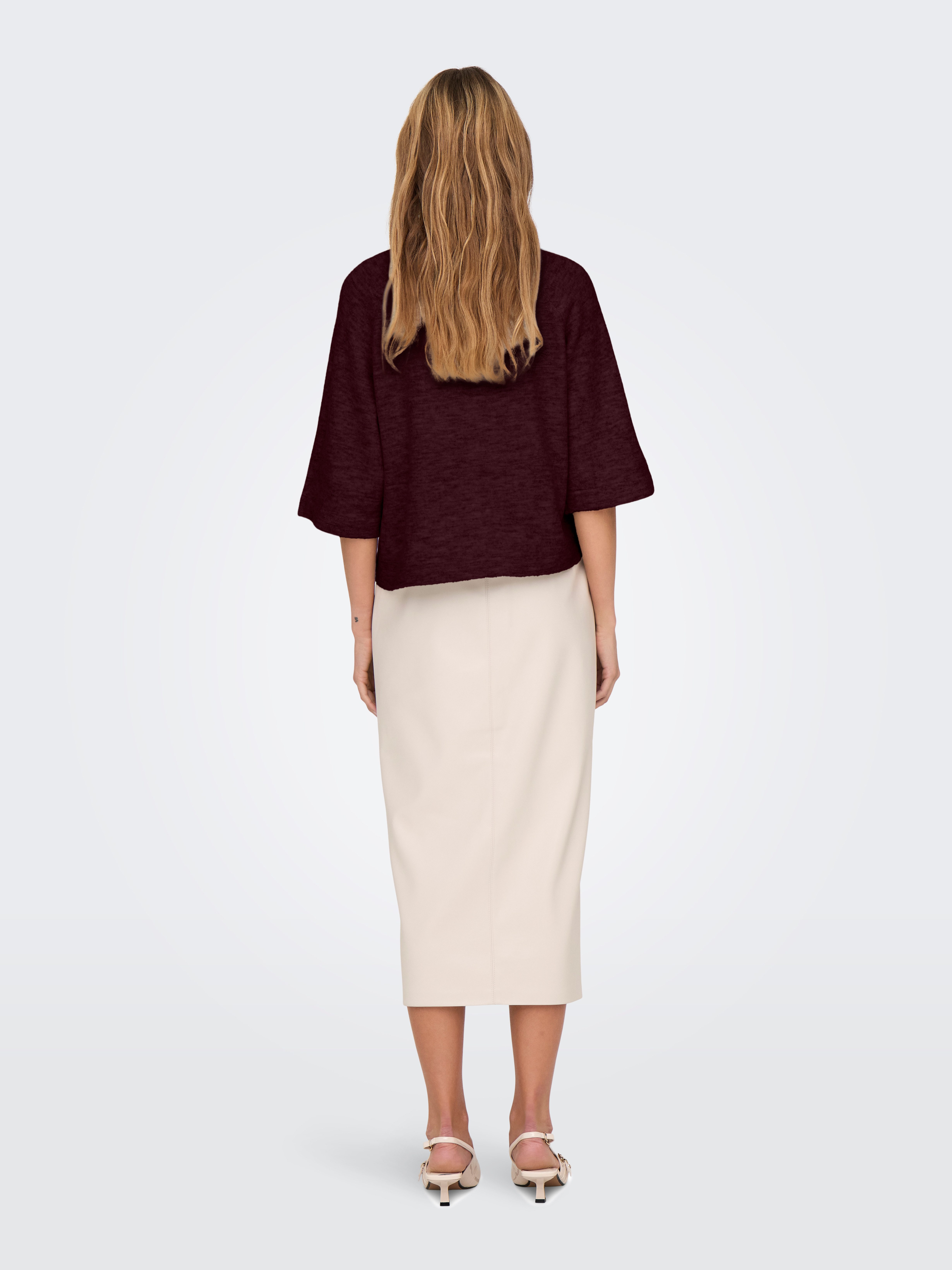 Only Gebreide trui ONLSIMONI 3/4 PULLOVER KNT NOOS