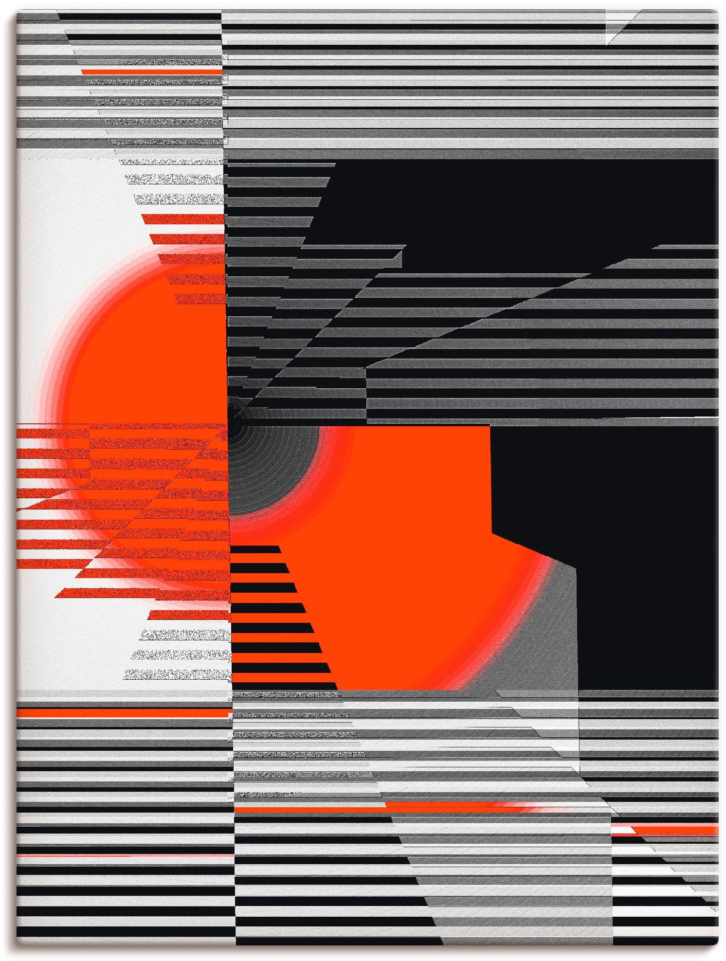 Artland Artprint Zwart-wit raakt rood versie 4 in vele afmetingen & productsoorten - artprint van aluminium / artprint voor buiten, artprint op linnen, poster, muursticker / wandfo