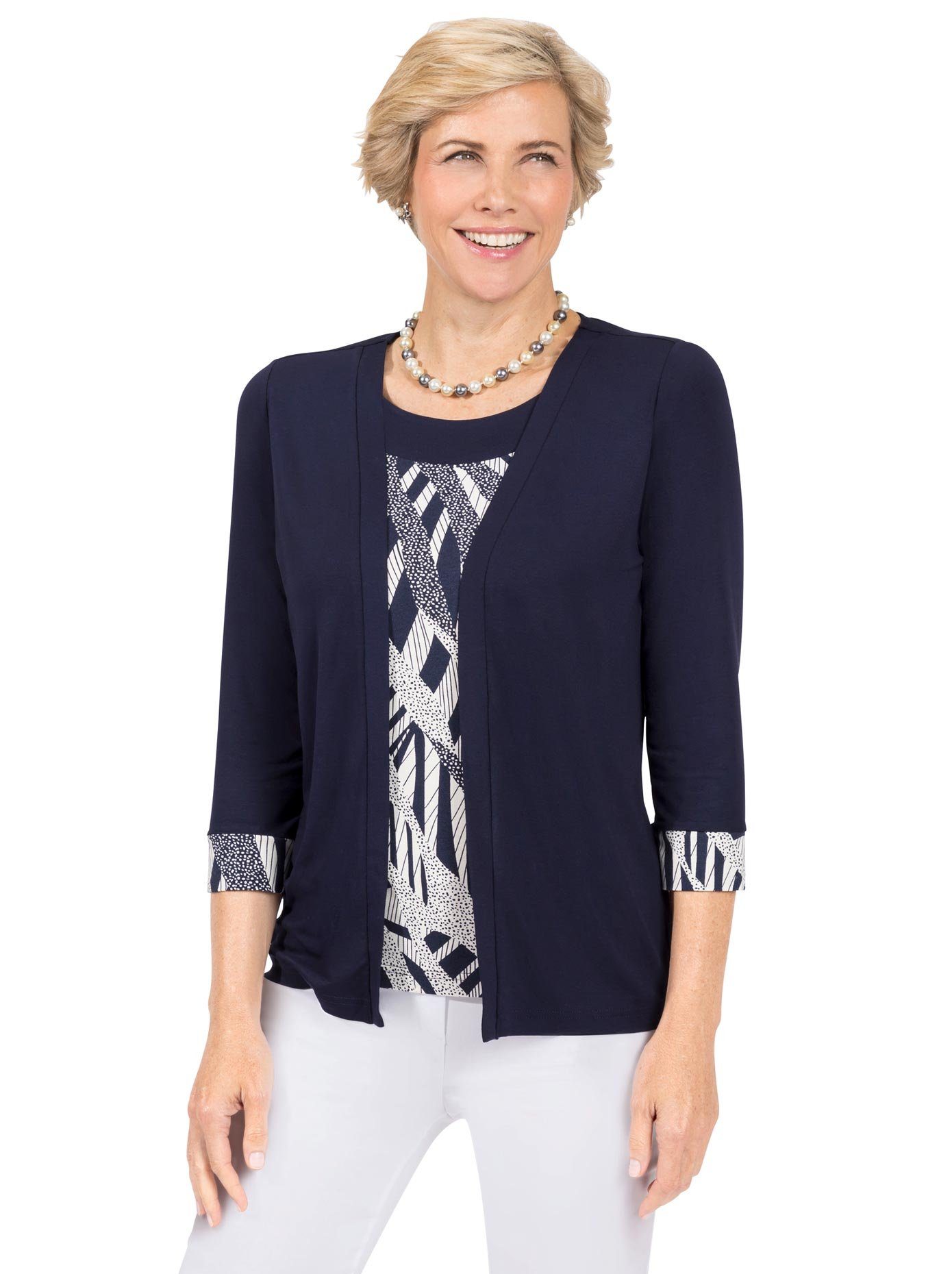 Classic 2-in-1-shirt Shirt (1-delig)