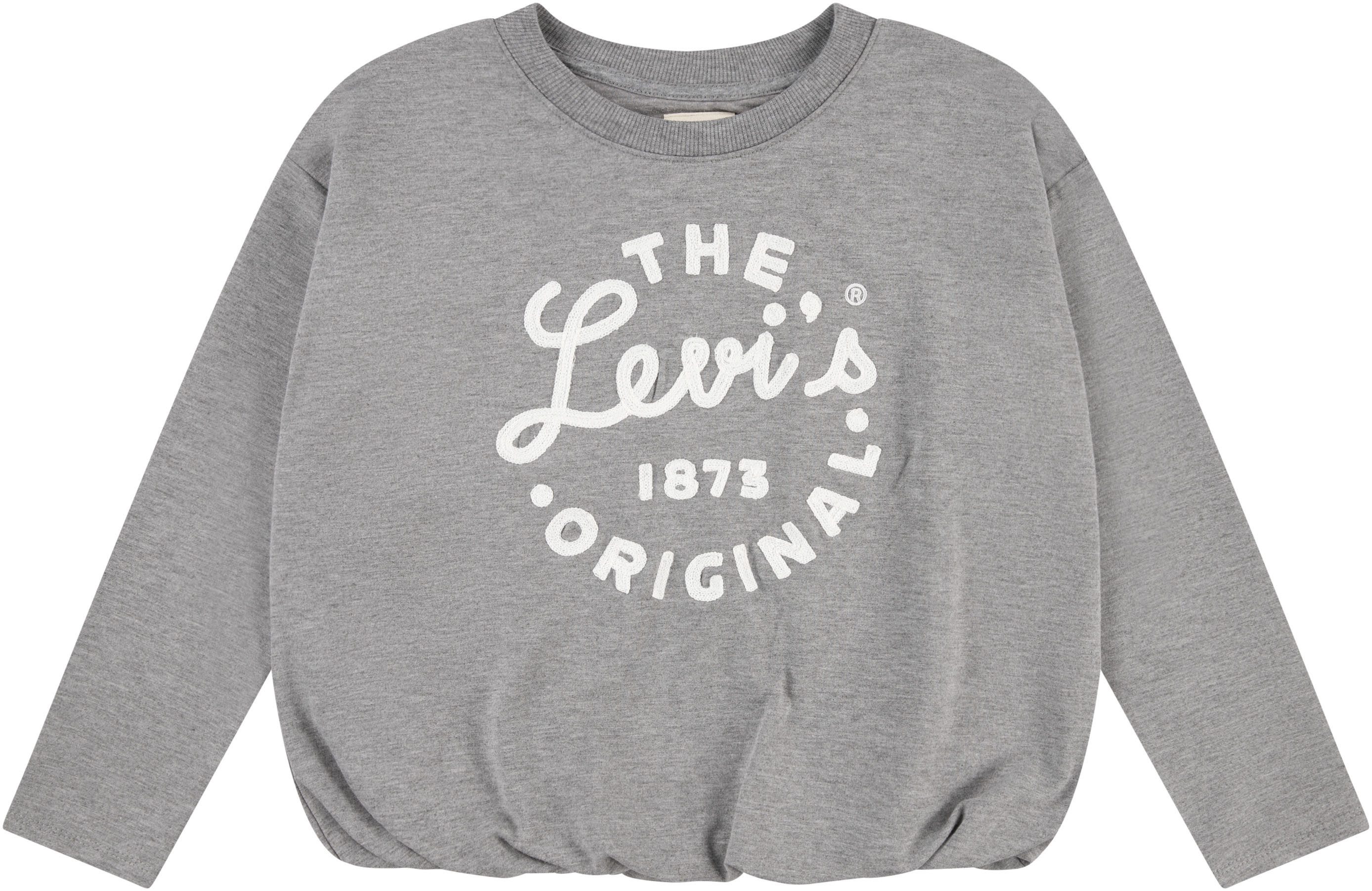 Levi's Kidswear Shirt met lange mouwen LVG WESTERN BUBBLE LS TEE met ballonnenzoom voor meisjes