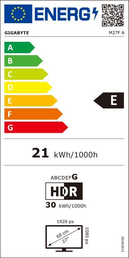 Gigabyte Gaming-ledscherm M27F A, 68 cm / 27", Full HD