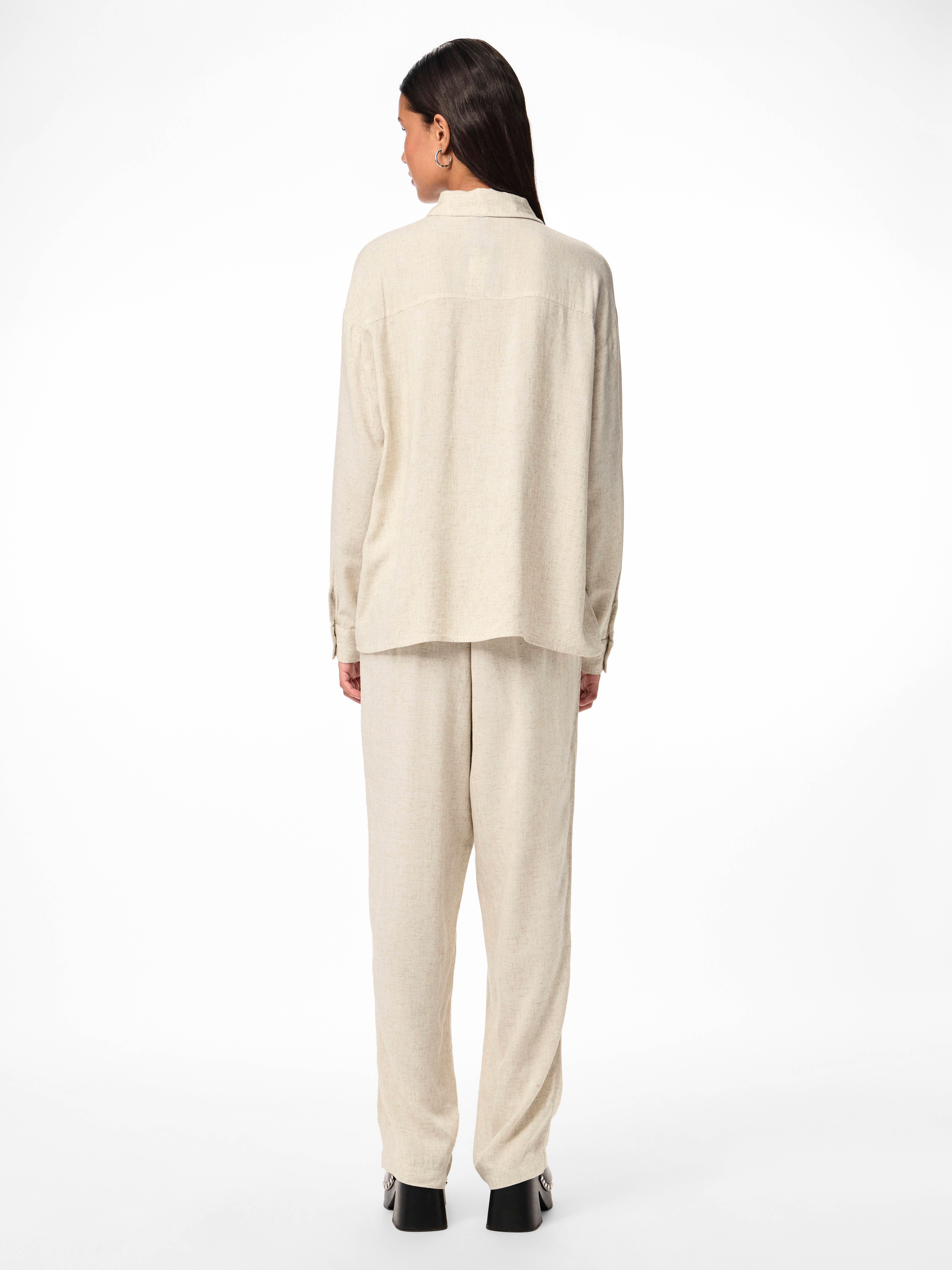 pieces Overhemdblouse PCPIA LS LOOSE SHIRT WVN NOOS