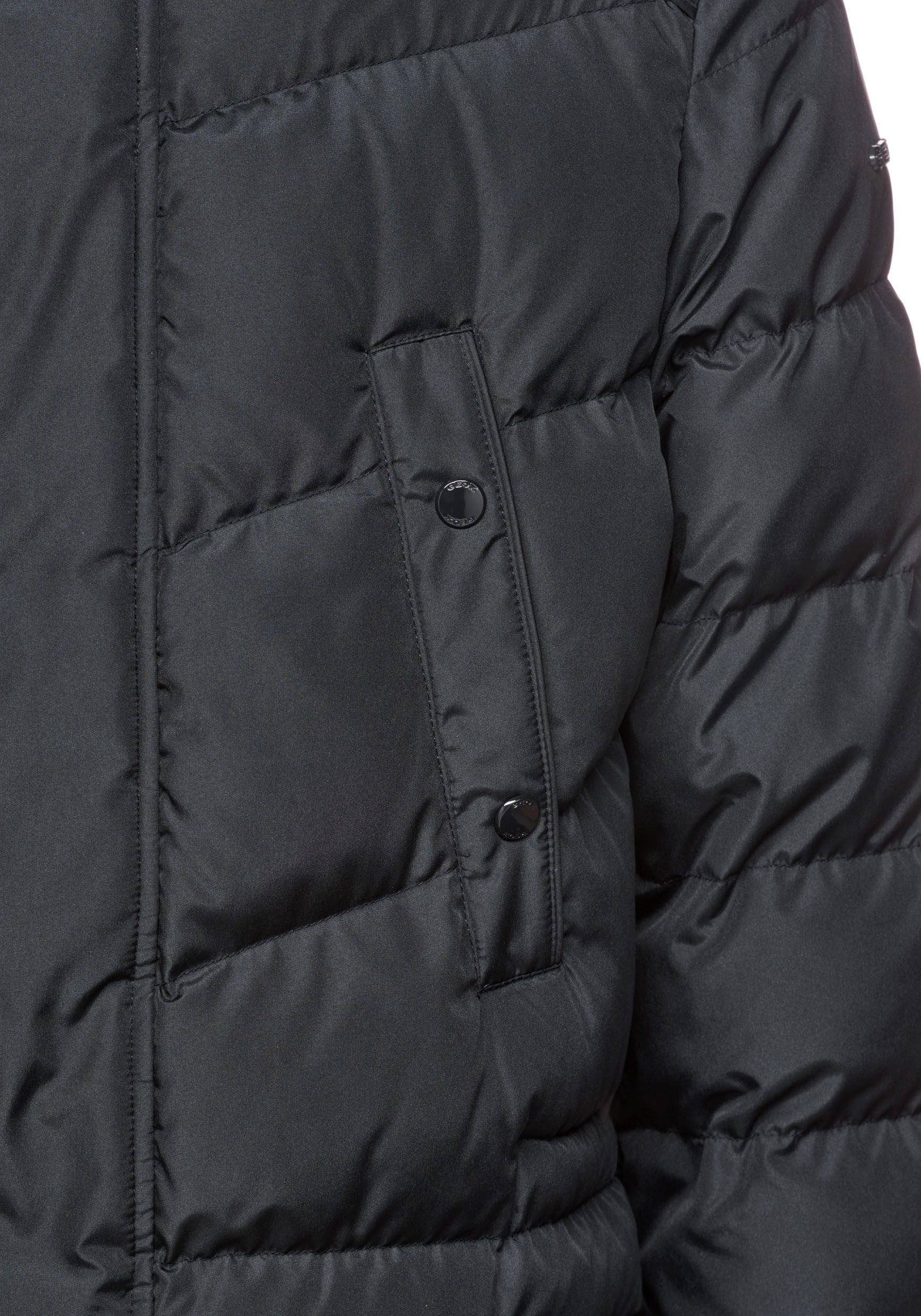 Geox Lang jack LEITAN met capuchon, 4 zakken, verborgen rits + drukker