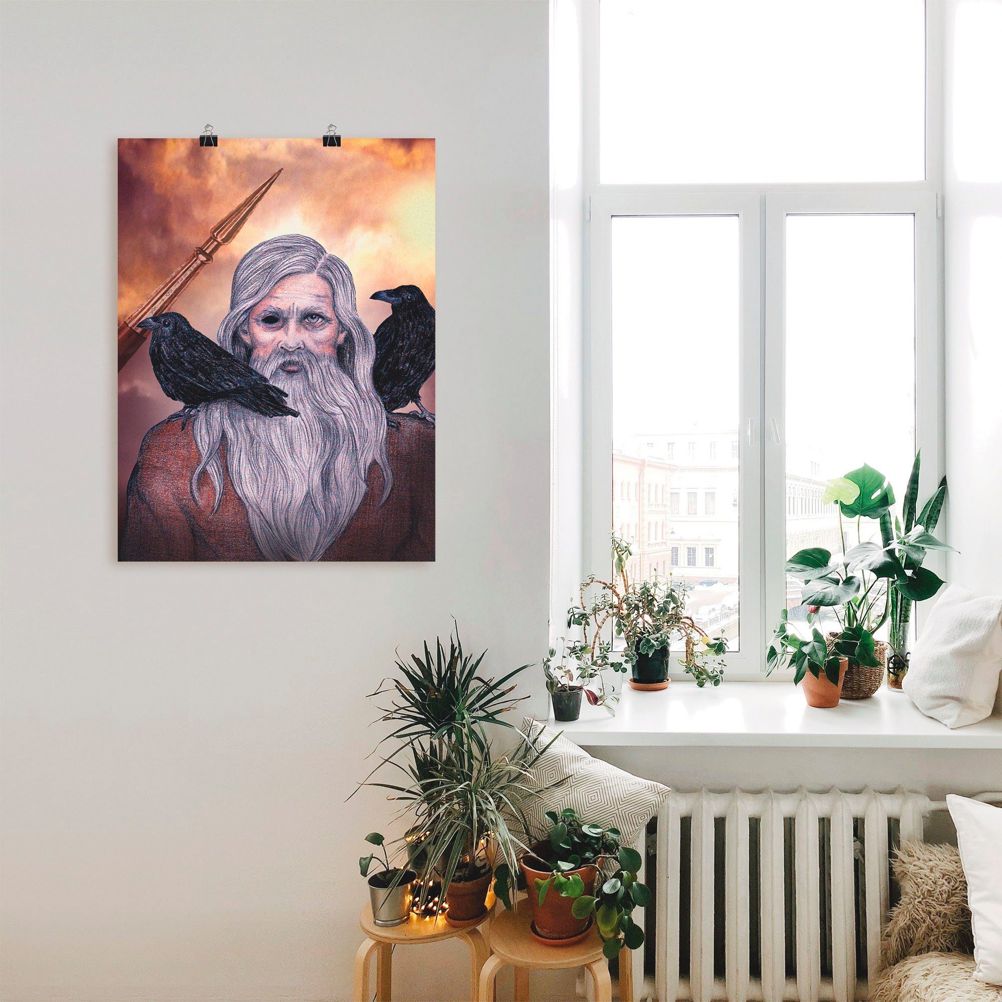 Artland Poster Odin als artprint op linnen, muursticker of poster in verschillende maten