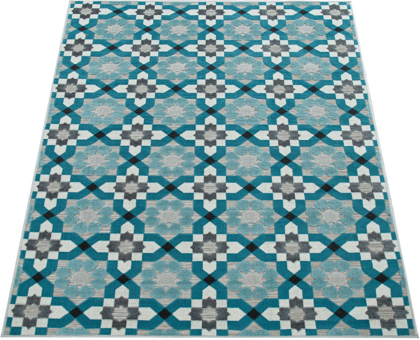 Paco Home Vloerkleed Charleroi 492 3d-design, motief bloemen, geschikt voor binnen en buiten