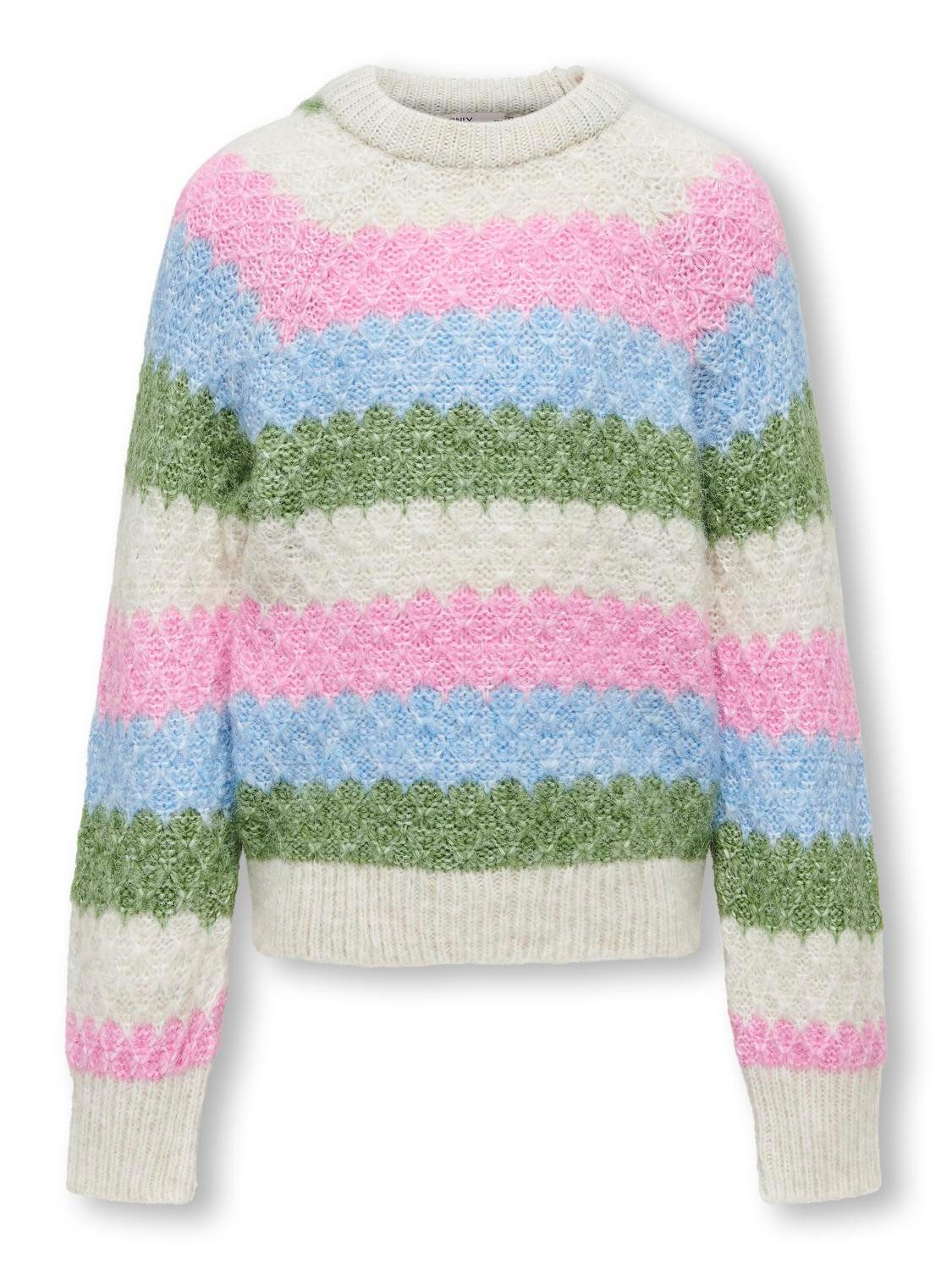 KIDS ONLY Trui met ronde hals KOGCHOLE L S O-NECK STRIPE KNT