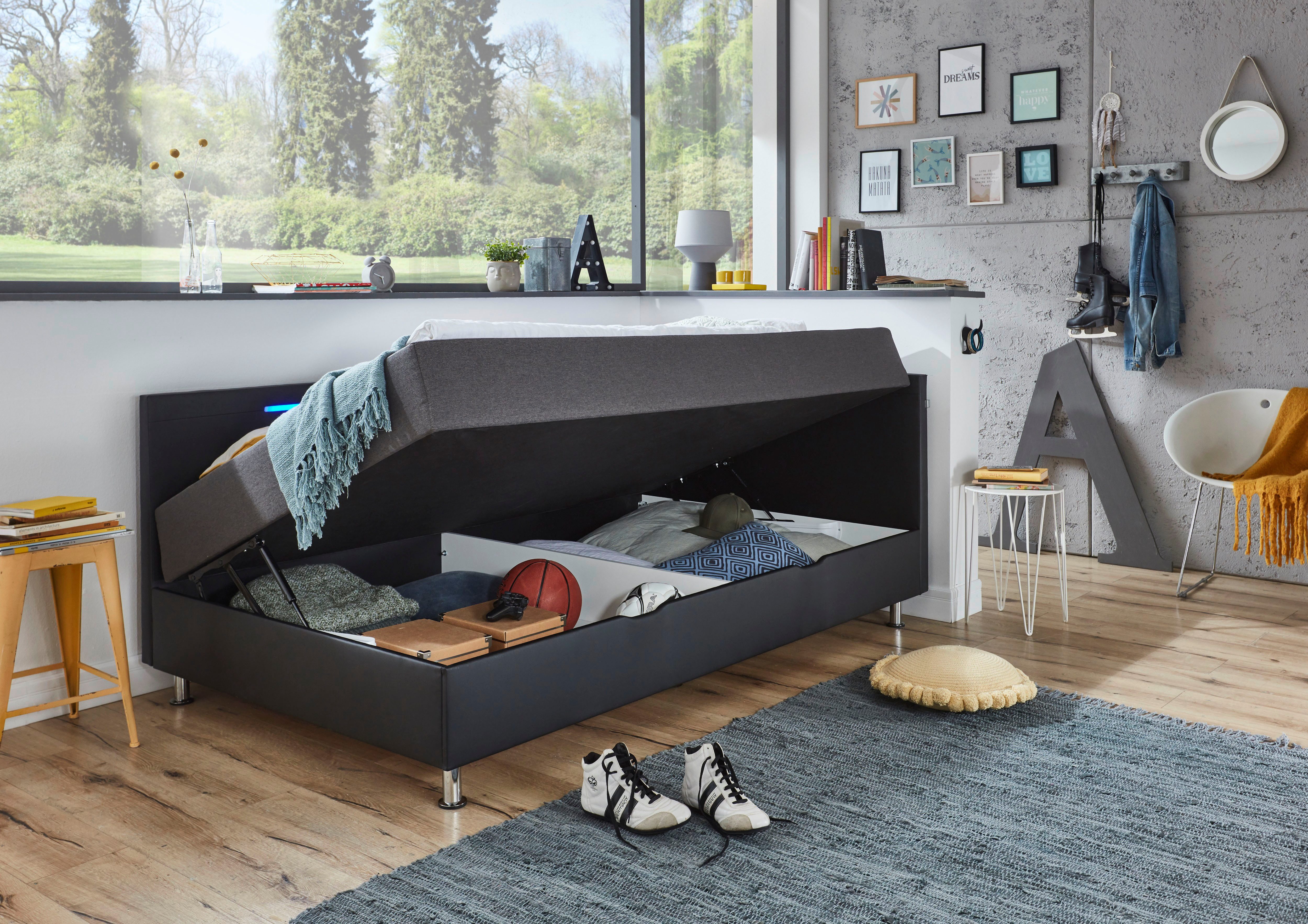 meise.möbel Bed Laser met led-verlichting, incl. matras en bedlade