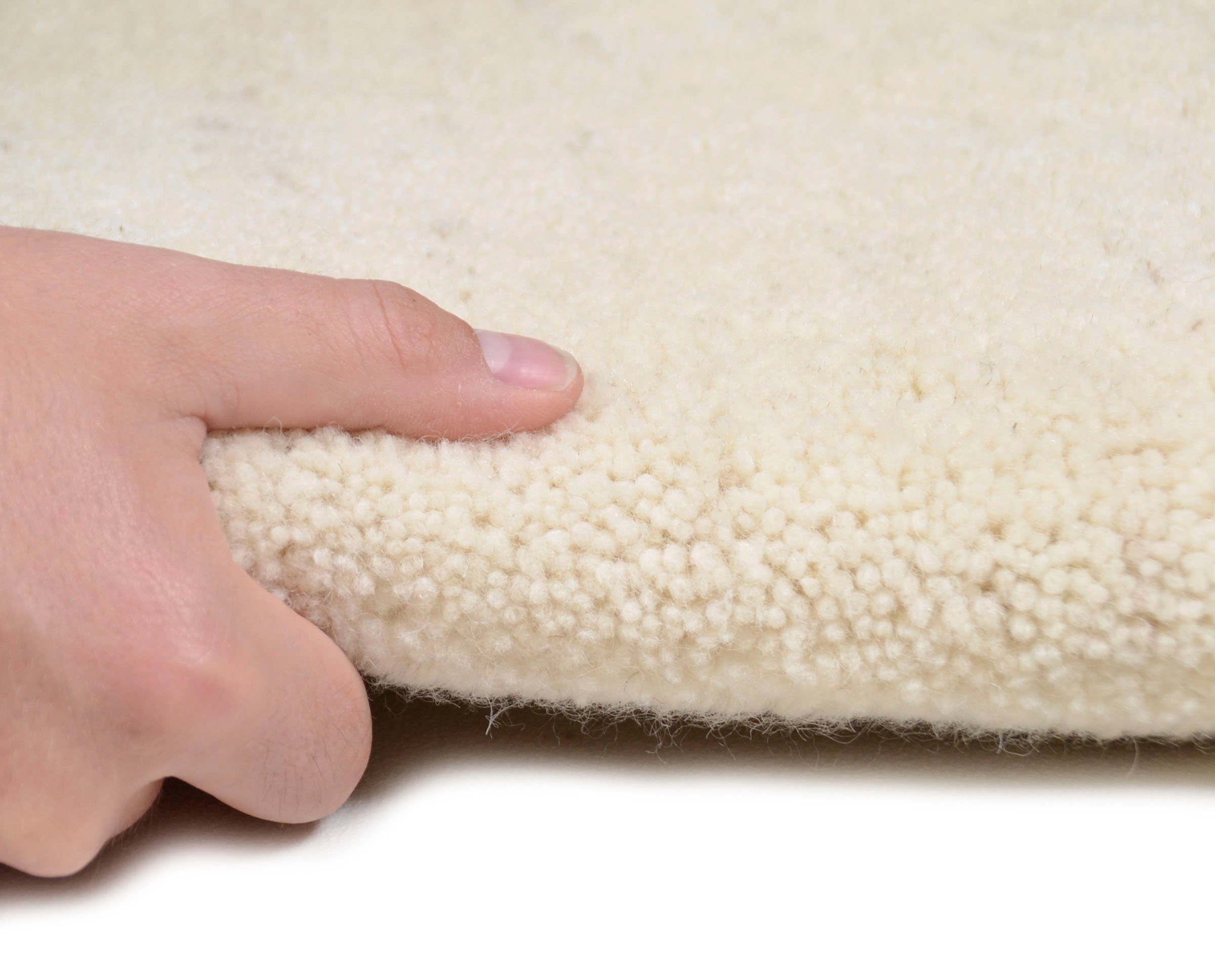 my home Wollen kleed Punam echte berber uit marokko, uni, zuivere wol, met de hand geknoopt