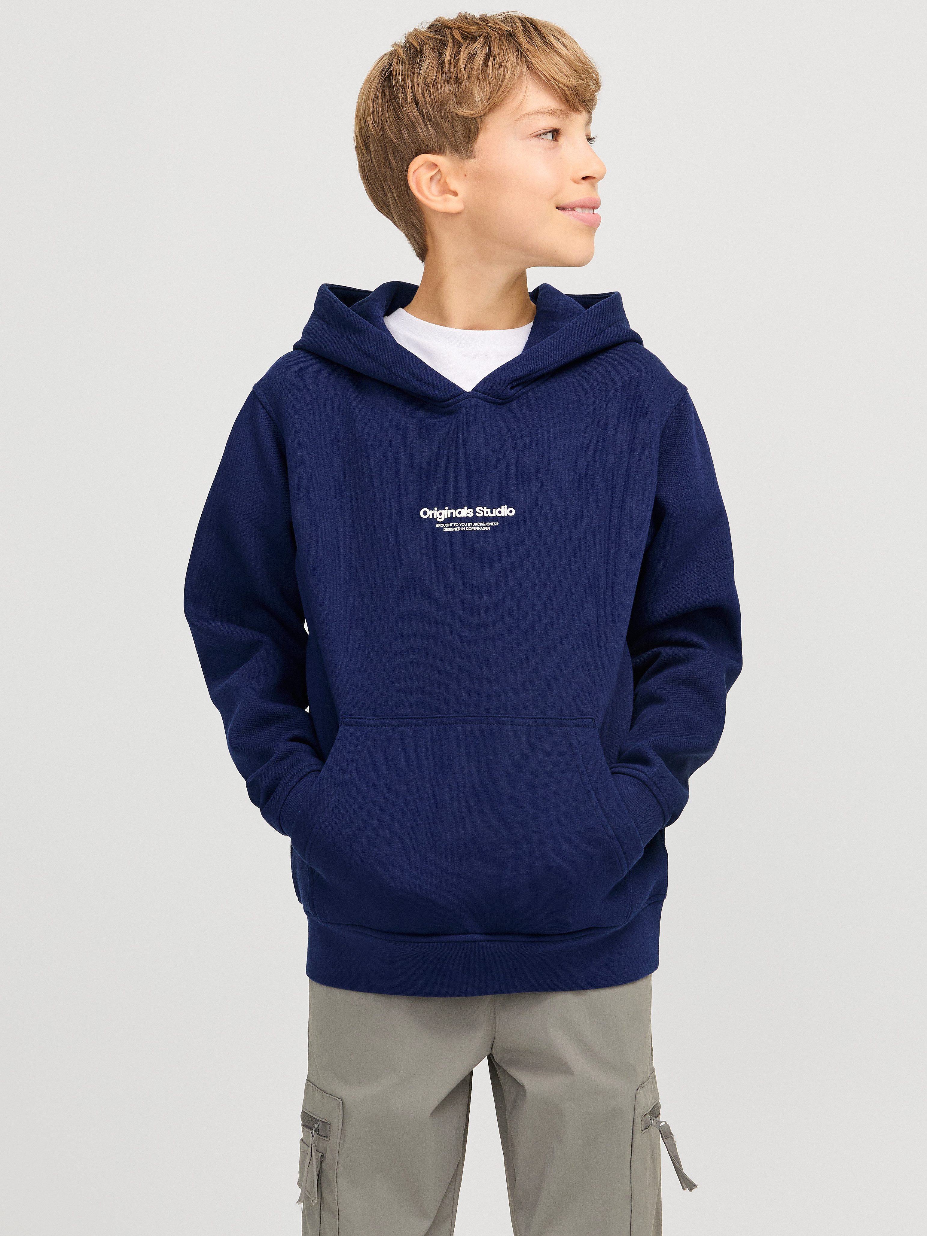 Jack & Jones Junior Hoodie JORVESTERBRO SWEAT HOOD NOOS JNR jongens sweatshirts maat 164 blauw
