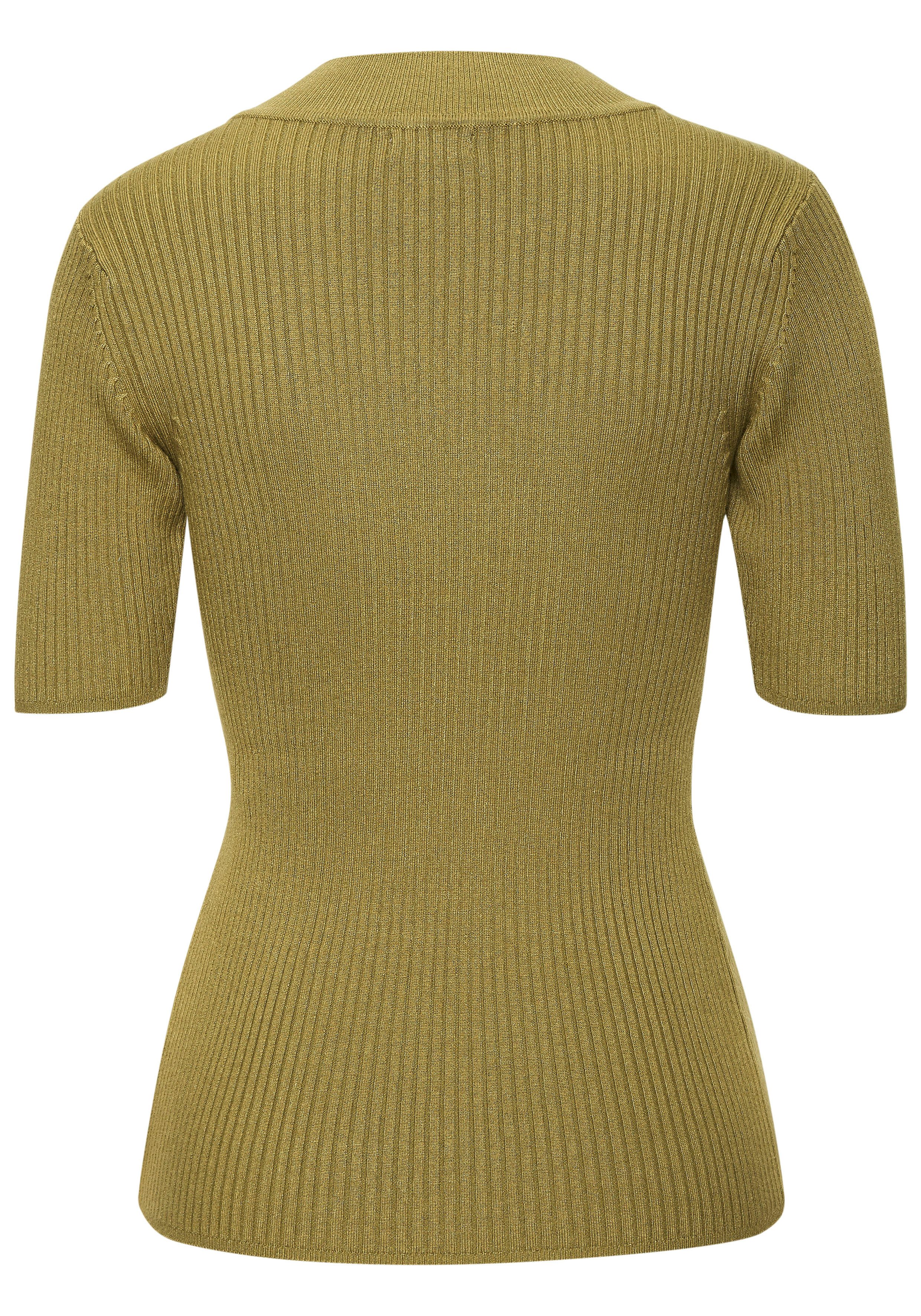 Lascana Trui met korte mouwen met ribstructuur, figuuraccentuerende gebreide trui, basic