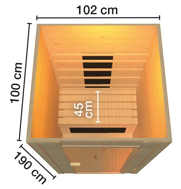 weka Infraroodcabine Provoo 1 19 mm, geschikt voor 1 persoon