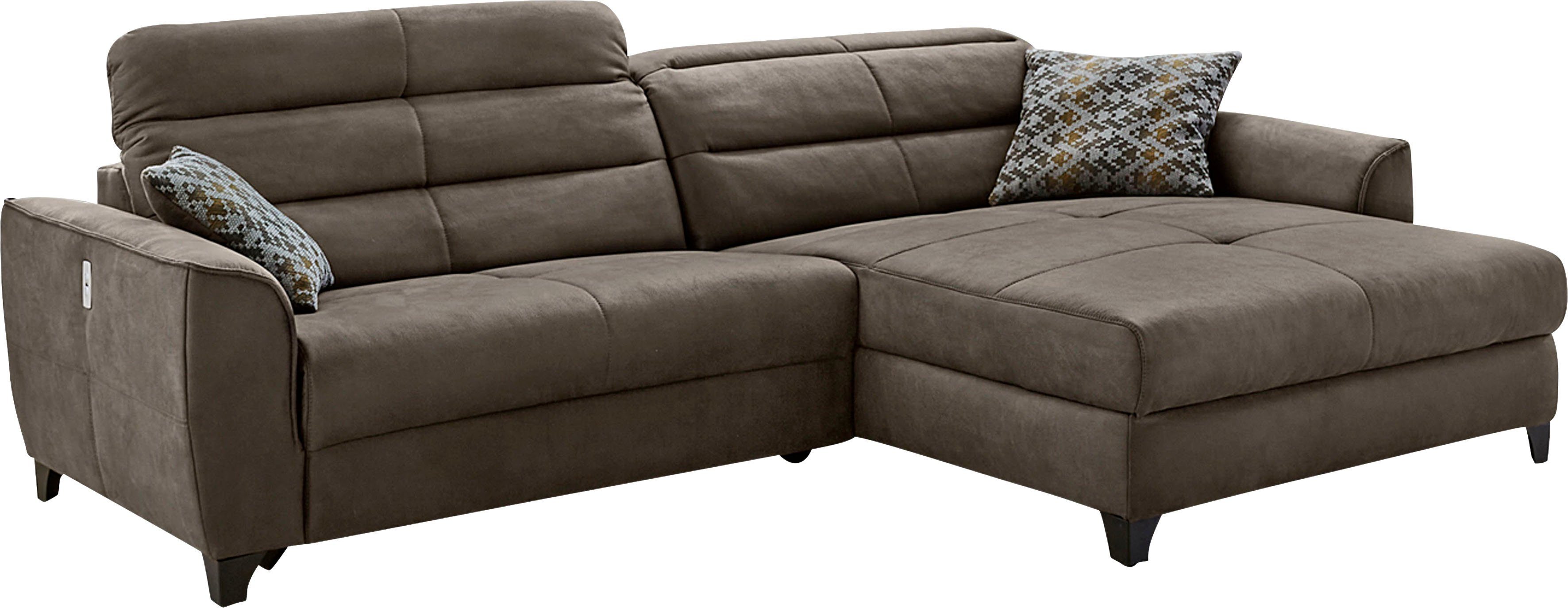 Jockenhöfer Gruppe Hoekbank Double One L-vorm met 2 x 120 cm brede, elektrisch verstelbare relaxfuncties