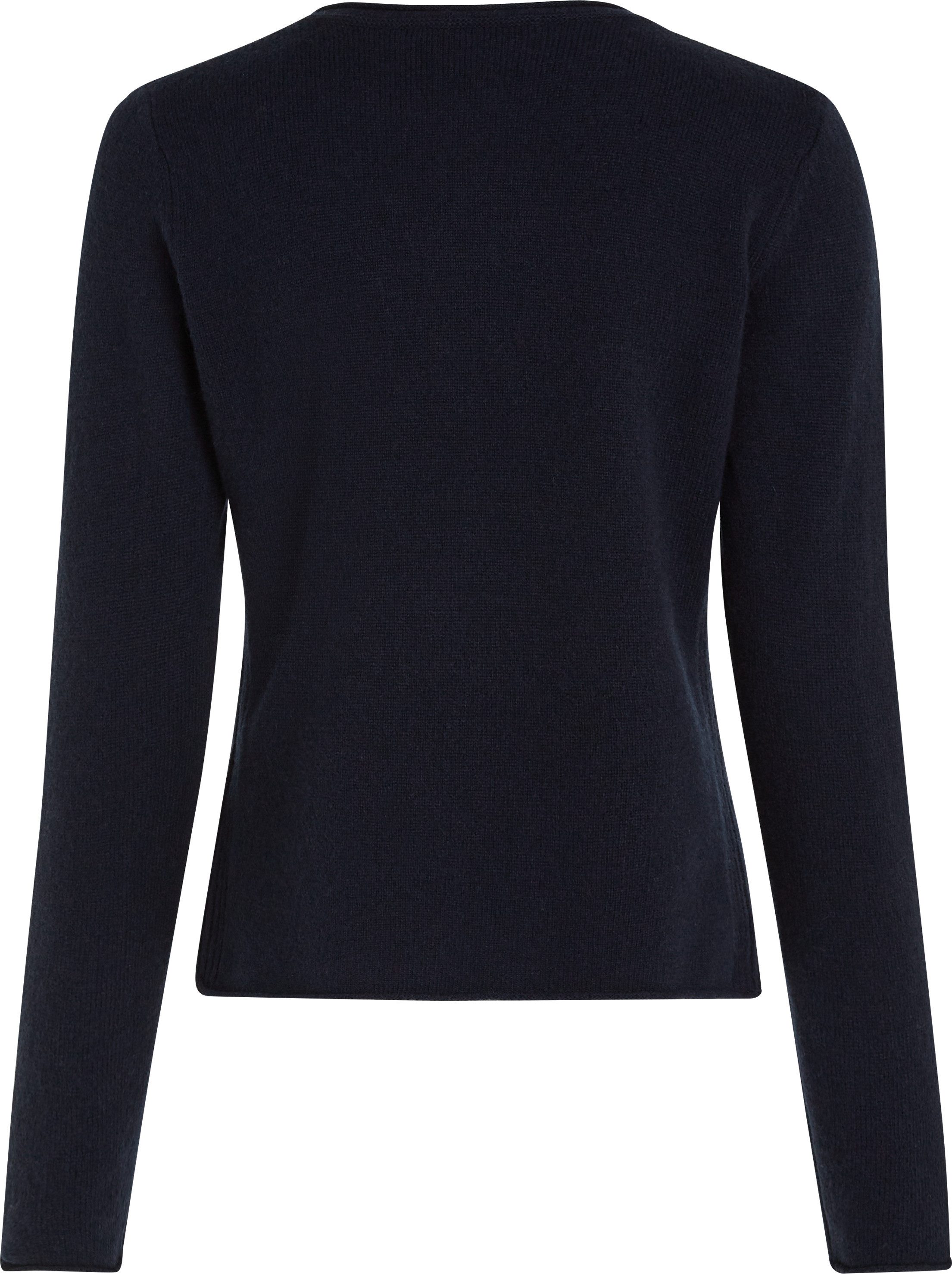 Tommy Hilfiger Gebreide trui SOFT WOOL C-NK SWEATER met logoborduring van 100% wol