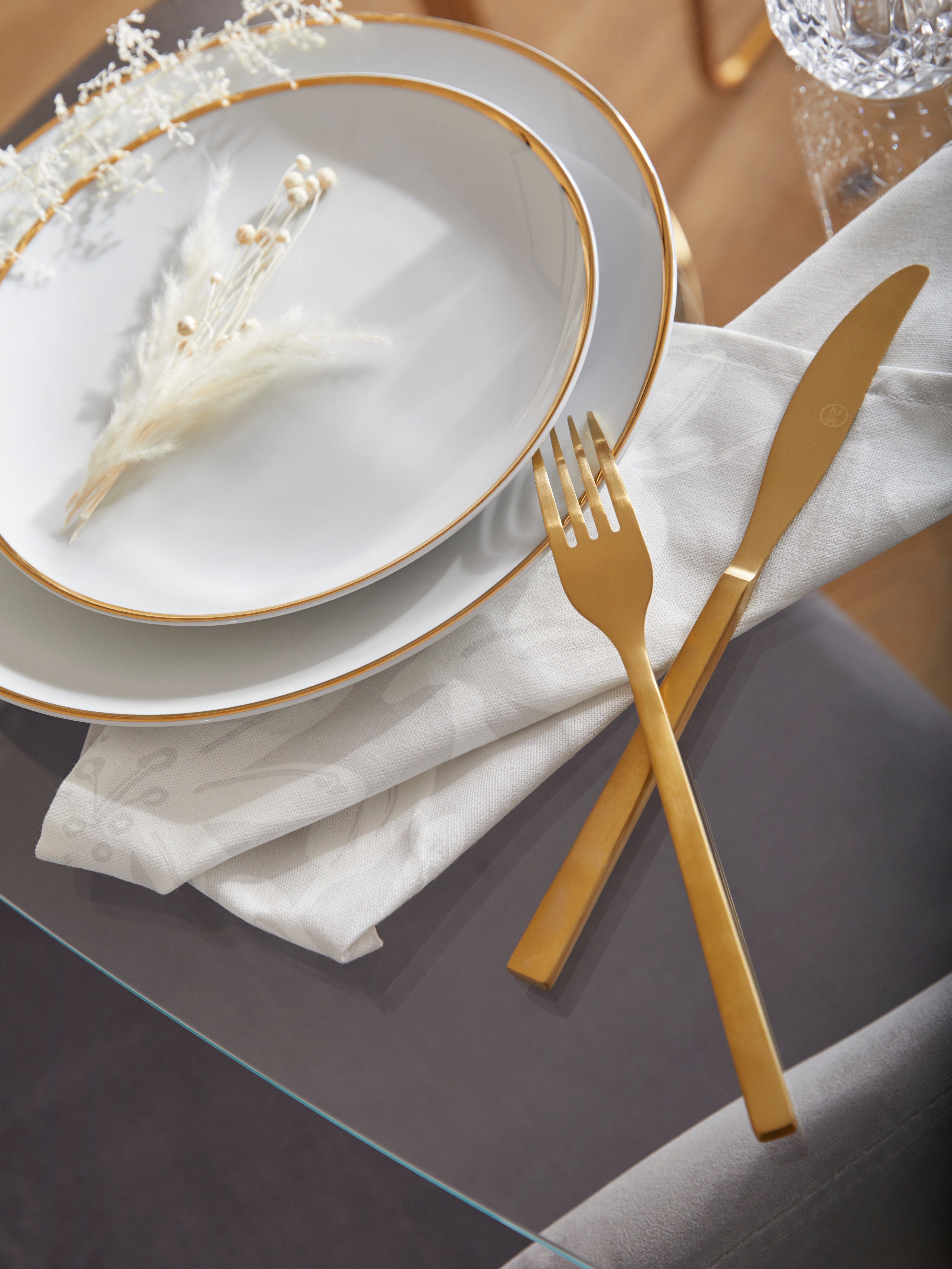 Guido Maria Kretschmer Home&Living Koffieservies GMK servies-set Godi Servies, met de hand beschilderde rand, 18 delen, voor 6 personen (set, 18-delig)