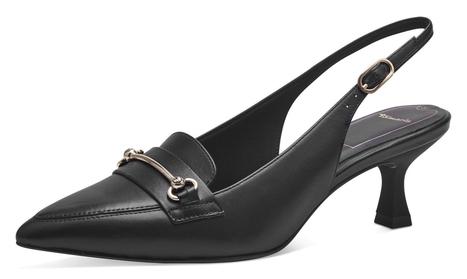 Tamaris Slingback pumps , avondschoen, zomerschoen, stilettohak, met modieuze siergesp