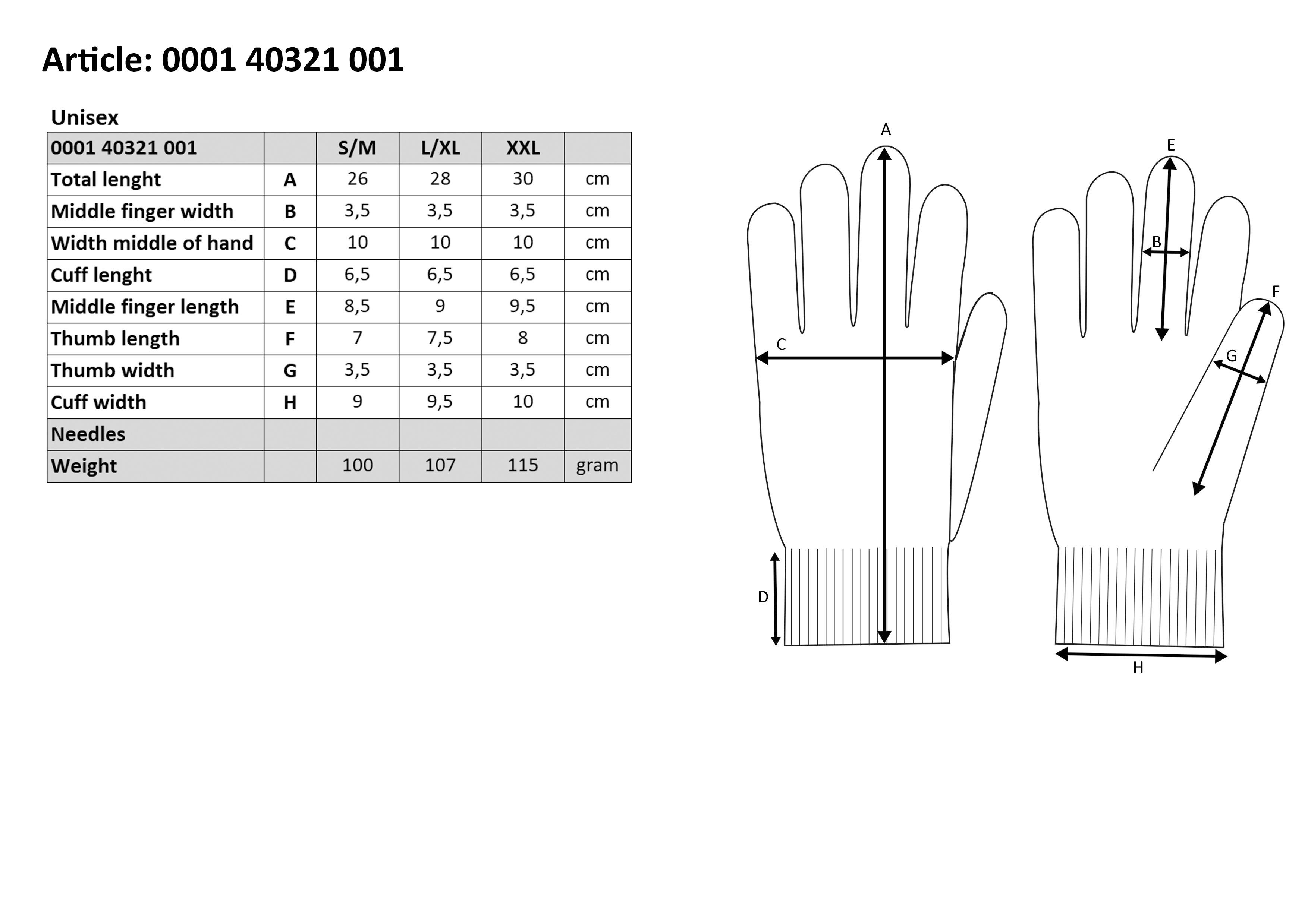 HEAT keeper Gebreide handschoenen Elastische manchetten, speciaal garen met hoge dichtheid, TOG 2.3