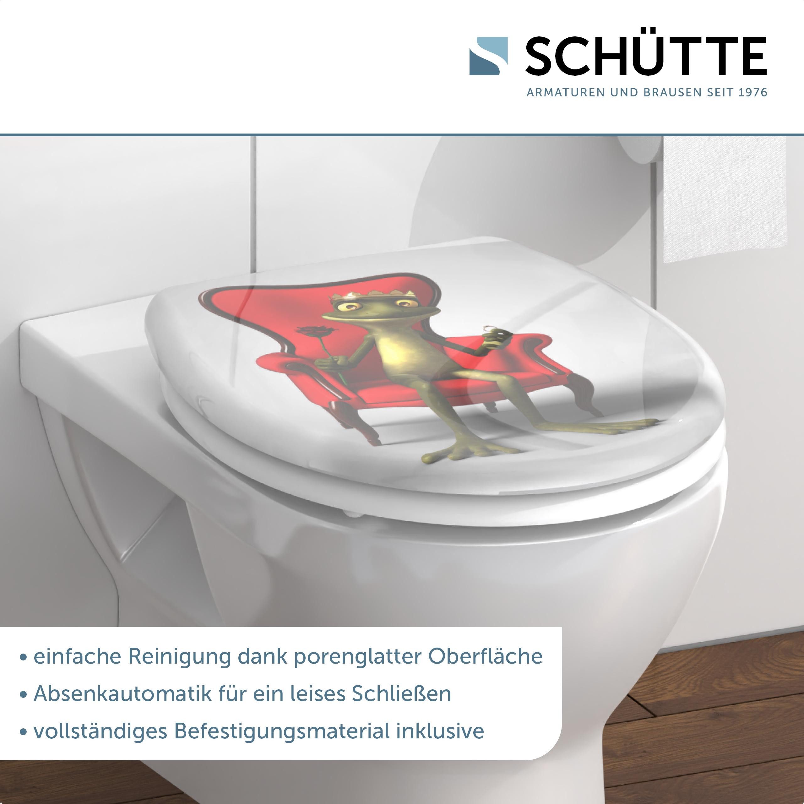 Schütte Toiletzitting Frog King Duroplast, met soft-closemechanisme