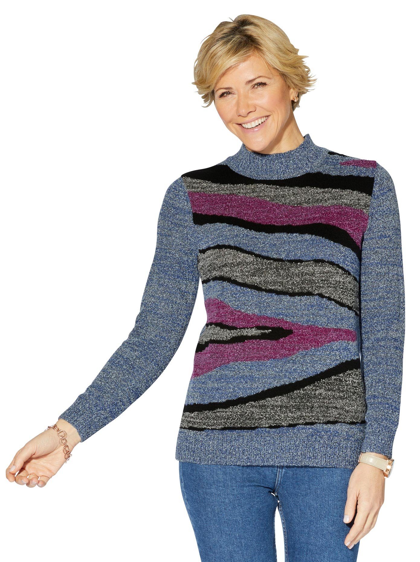 Classic Basics Trui met staande kraag Trui