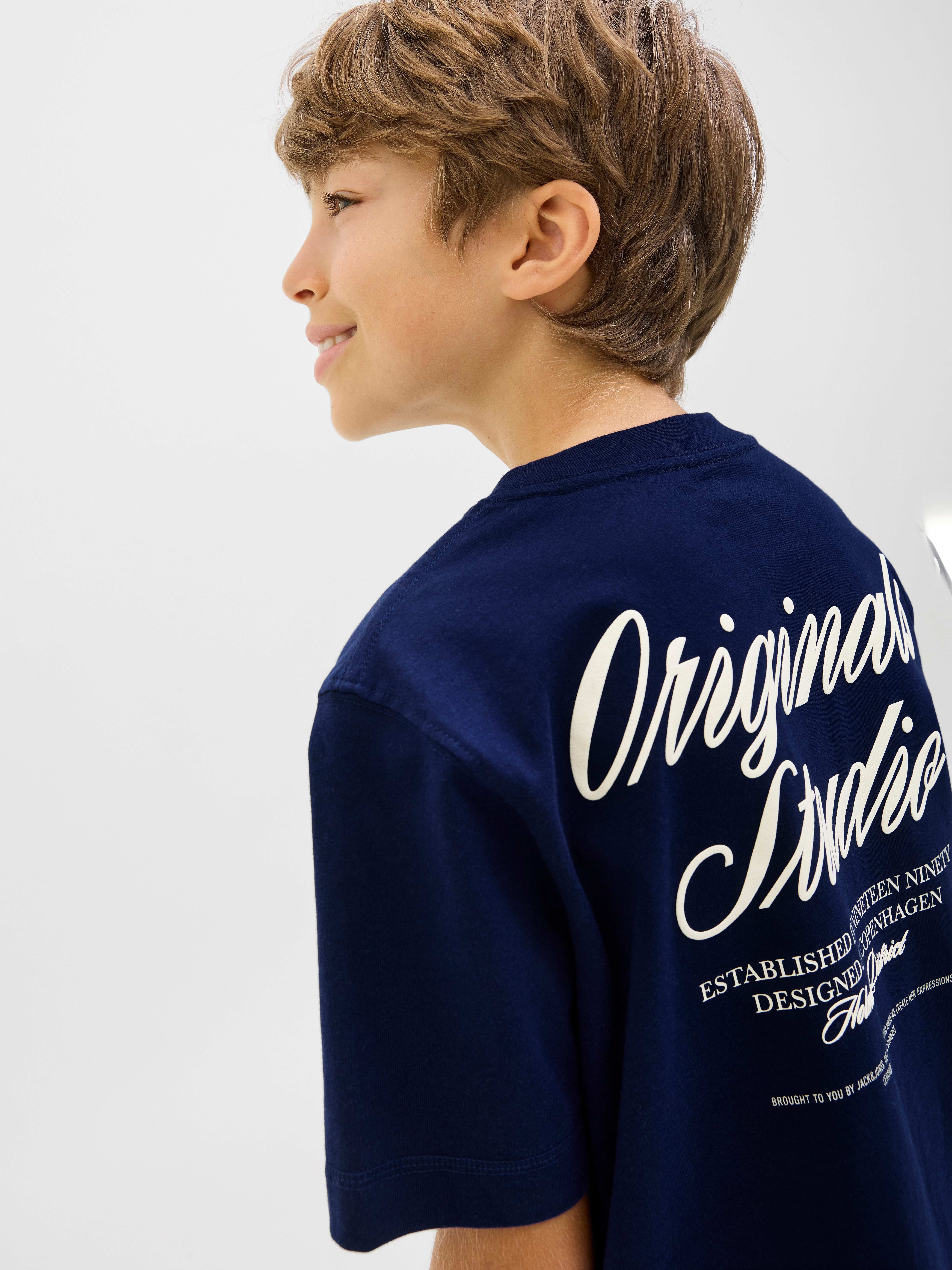 Jack & Jones Junior T-shirt JORNORREBRO TYPO TEE SS CREW NECK SN JNR