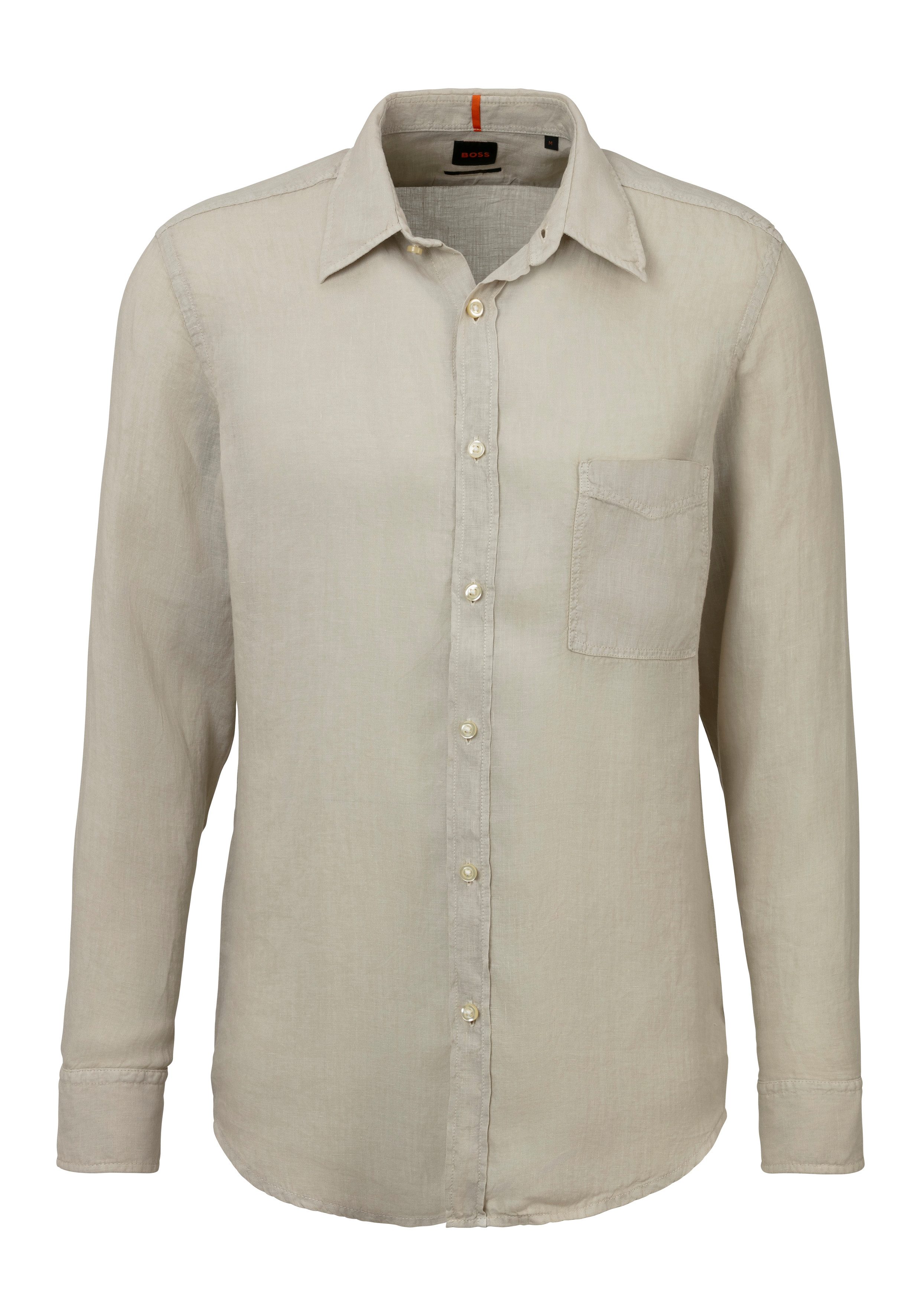 Boss Orange Shirt met lange mouwen met boss contrastdetails