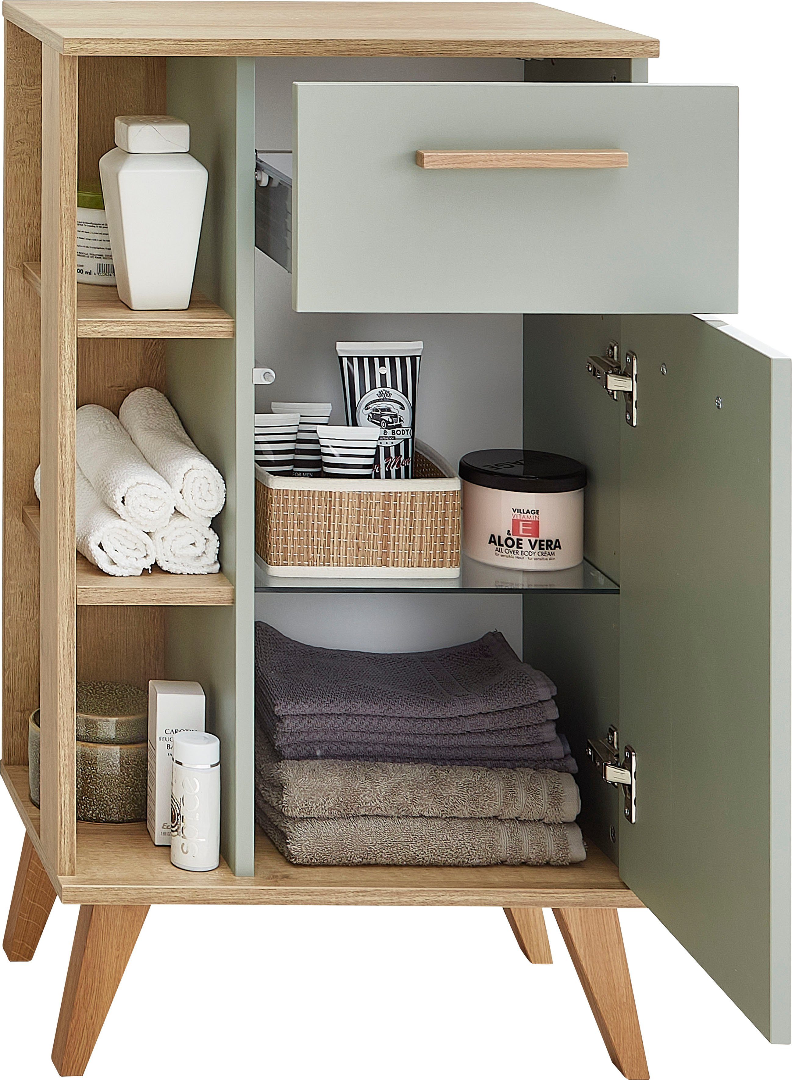 Saphir Onderkast Quickset badkamerkast met 1 lade, 1 deur, zijplanken