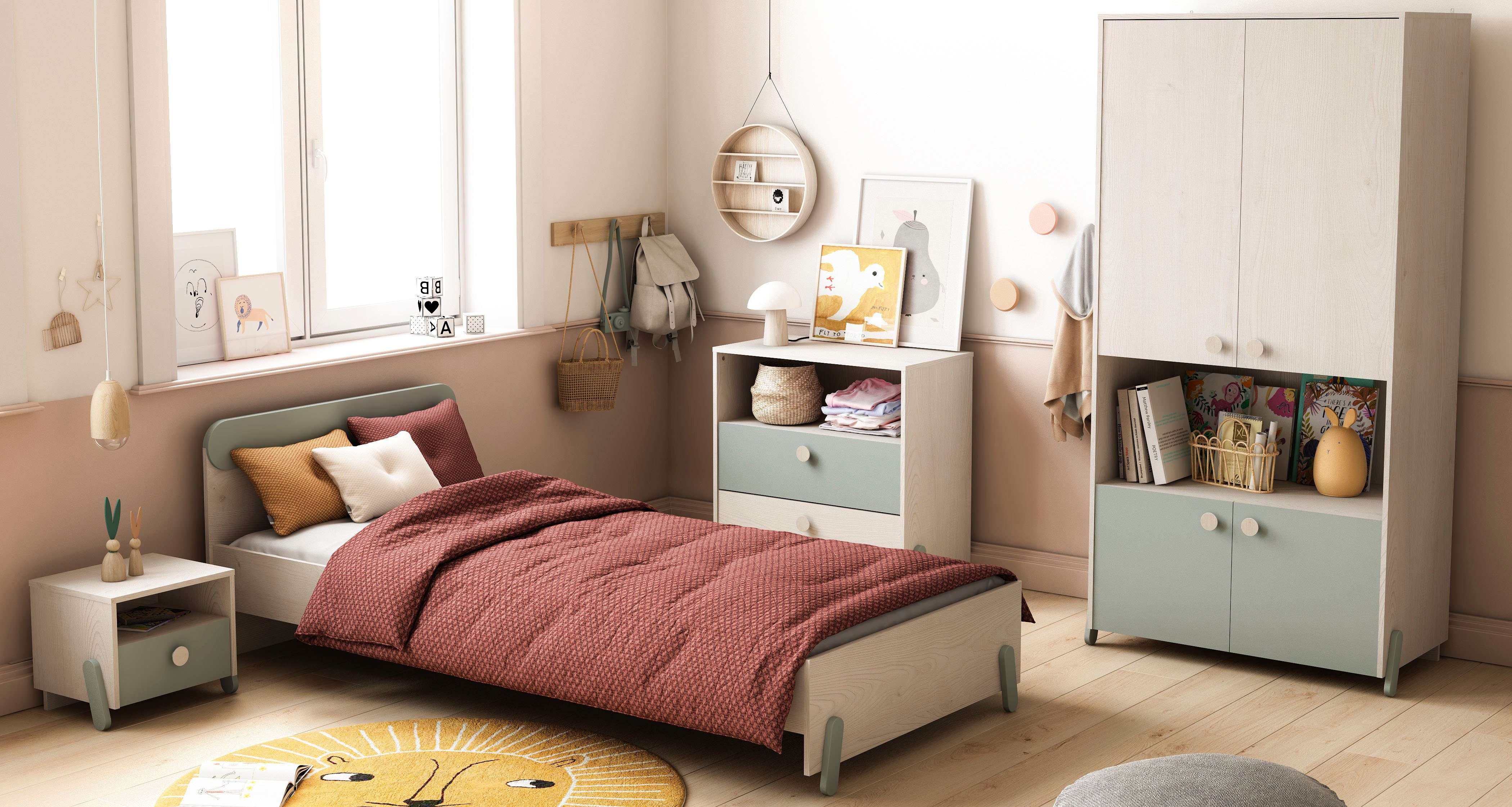 Demeyere GROUP Kledingkast Ilian modern ontwerp voor de kinderkamer, kinderkledingkast (set)