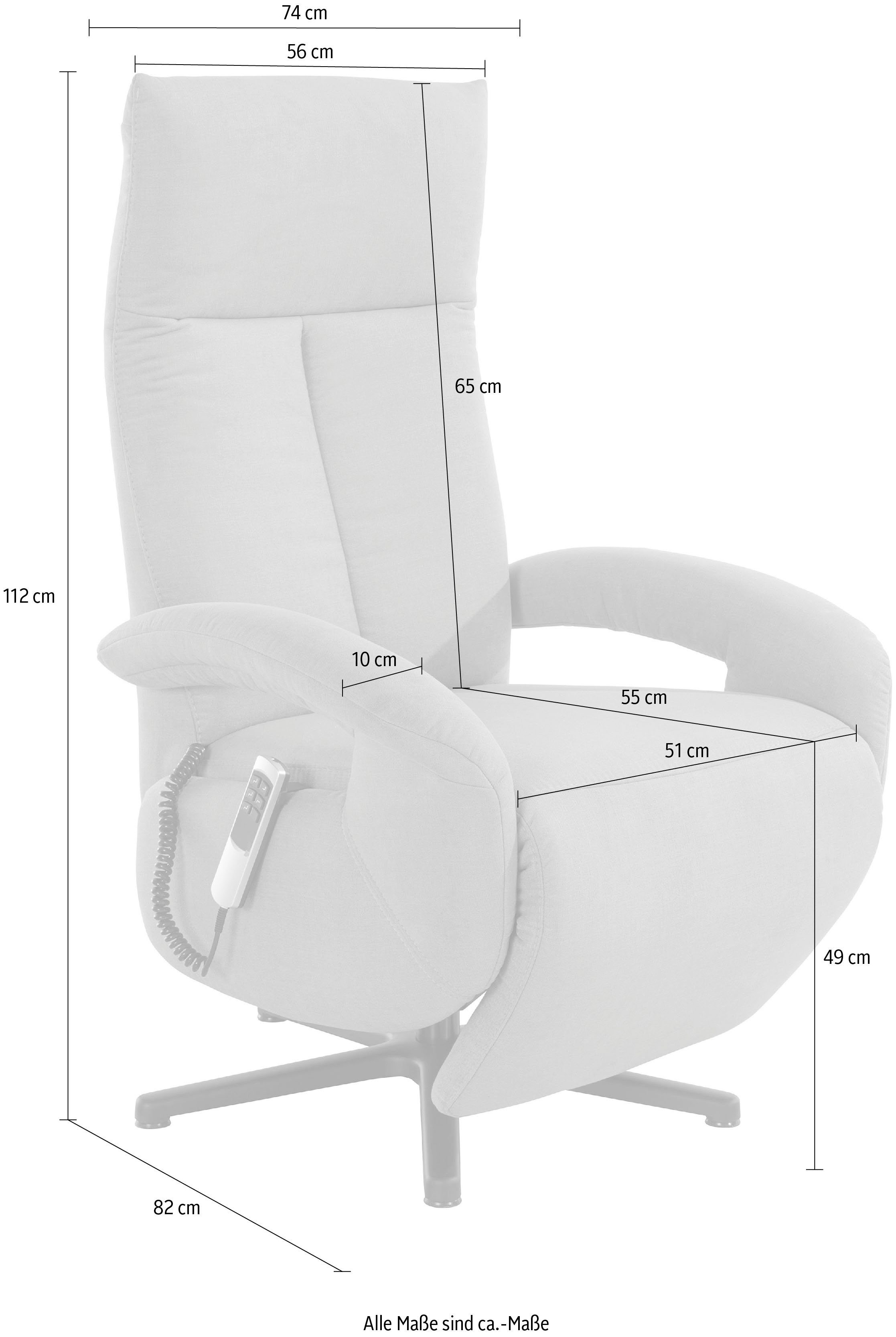 sit&more Relaxfauteuil Tycoon naar keuze handmatig, met twee motoren of met accu of met 2 motoren