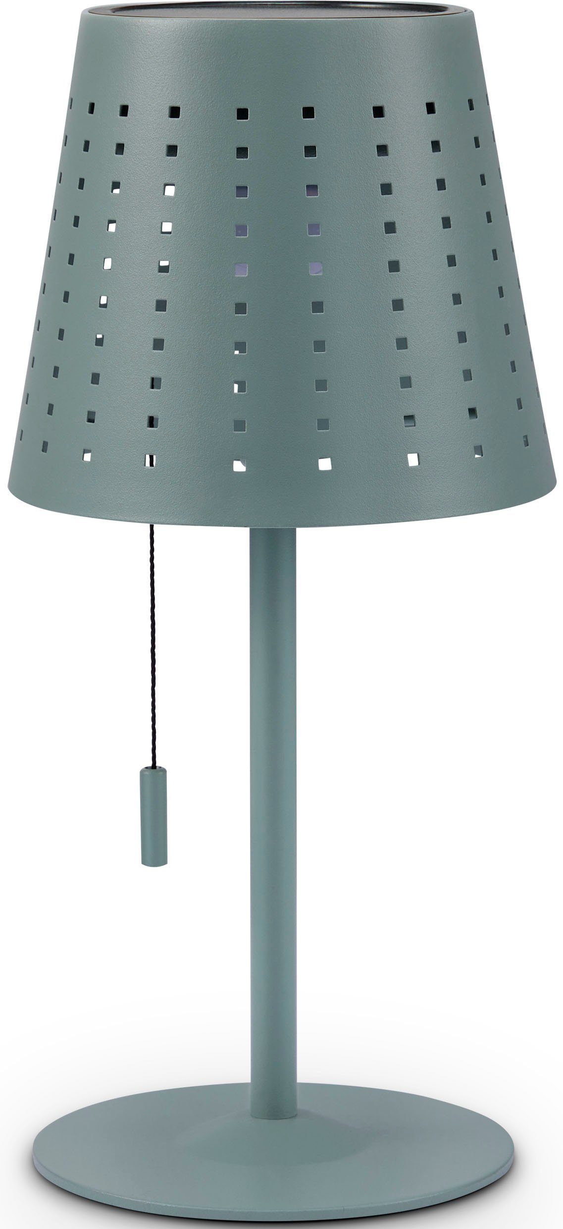 Paco Home Tafellamp Lara Outdoor LED accu metaal oplaadbaar trekker schakelaar draadloos