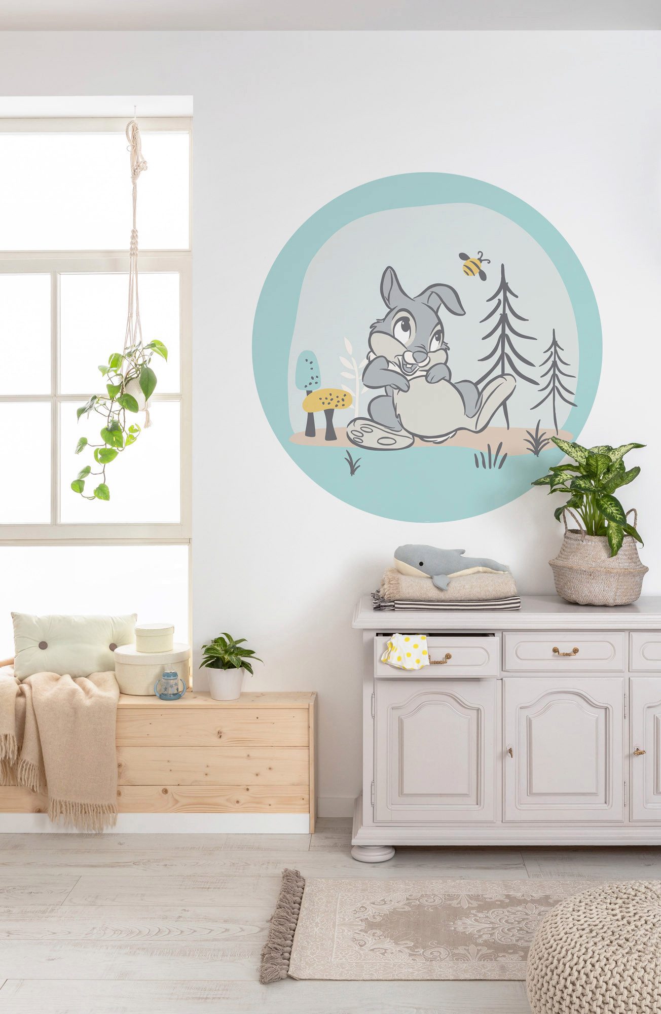 Komar Fotobehang Zelfklevend vlies - Bambi Thumper - Afmeting 125 x 125 cm
