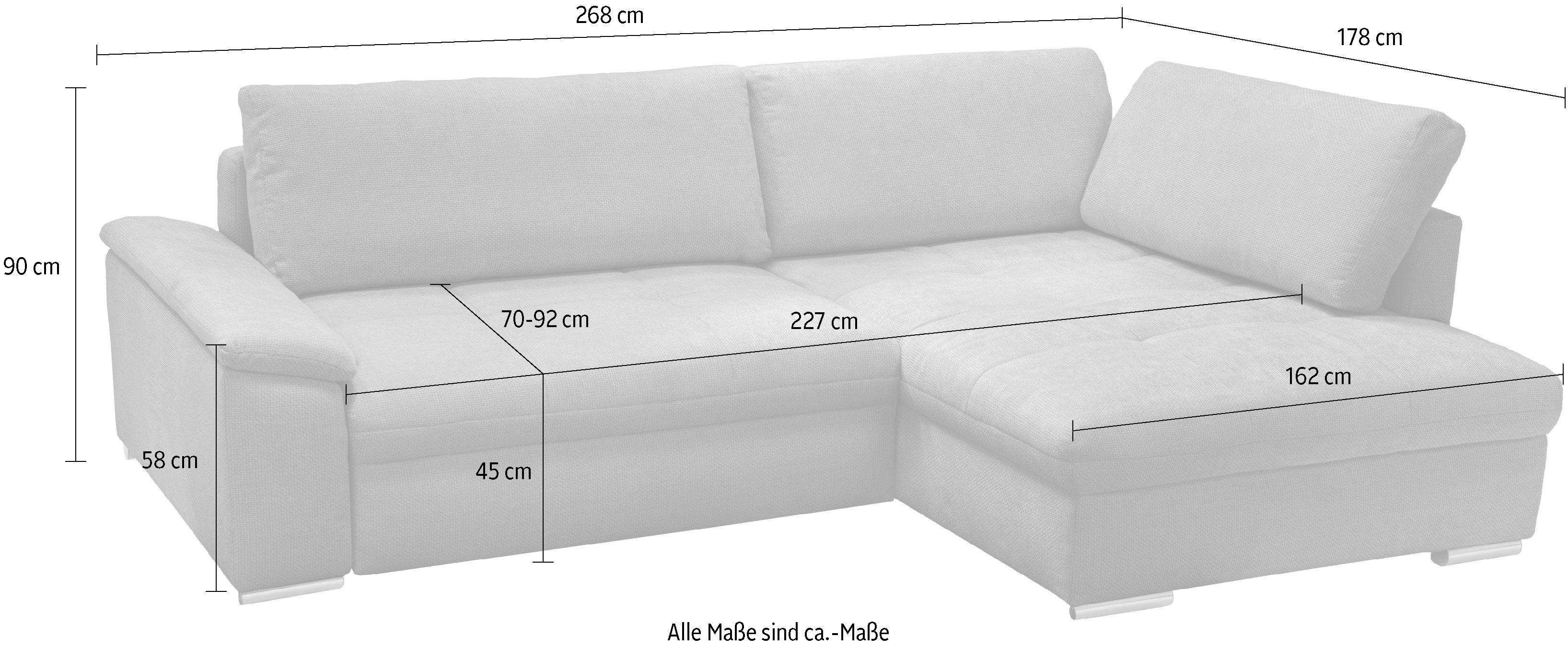 exxpo - sofa fashion Hoekbank Casa Grande incl. bedfunctie, bedlade, OTTOs Choice, comfortabel