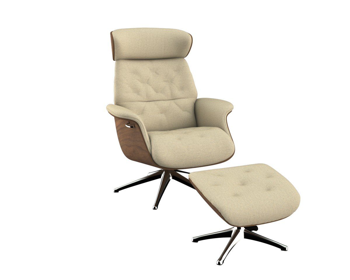 FLEXLUX Relaxfauteuil Volden, functionele stoel, gestoffeerde stoel, armleuningen, TV-fauteuil tv-fauteuils bruin