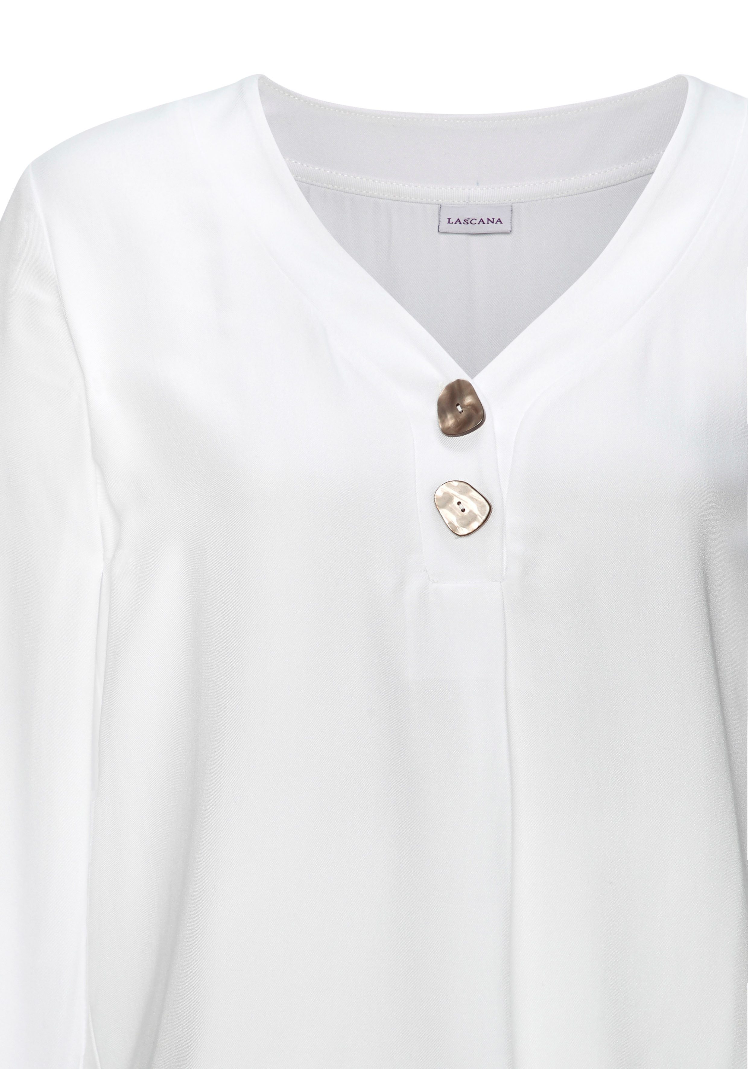 Lascana Blouse met lange mouwen met modieuze knopen