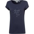 ragwear t-shirt florah print a organic blauw